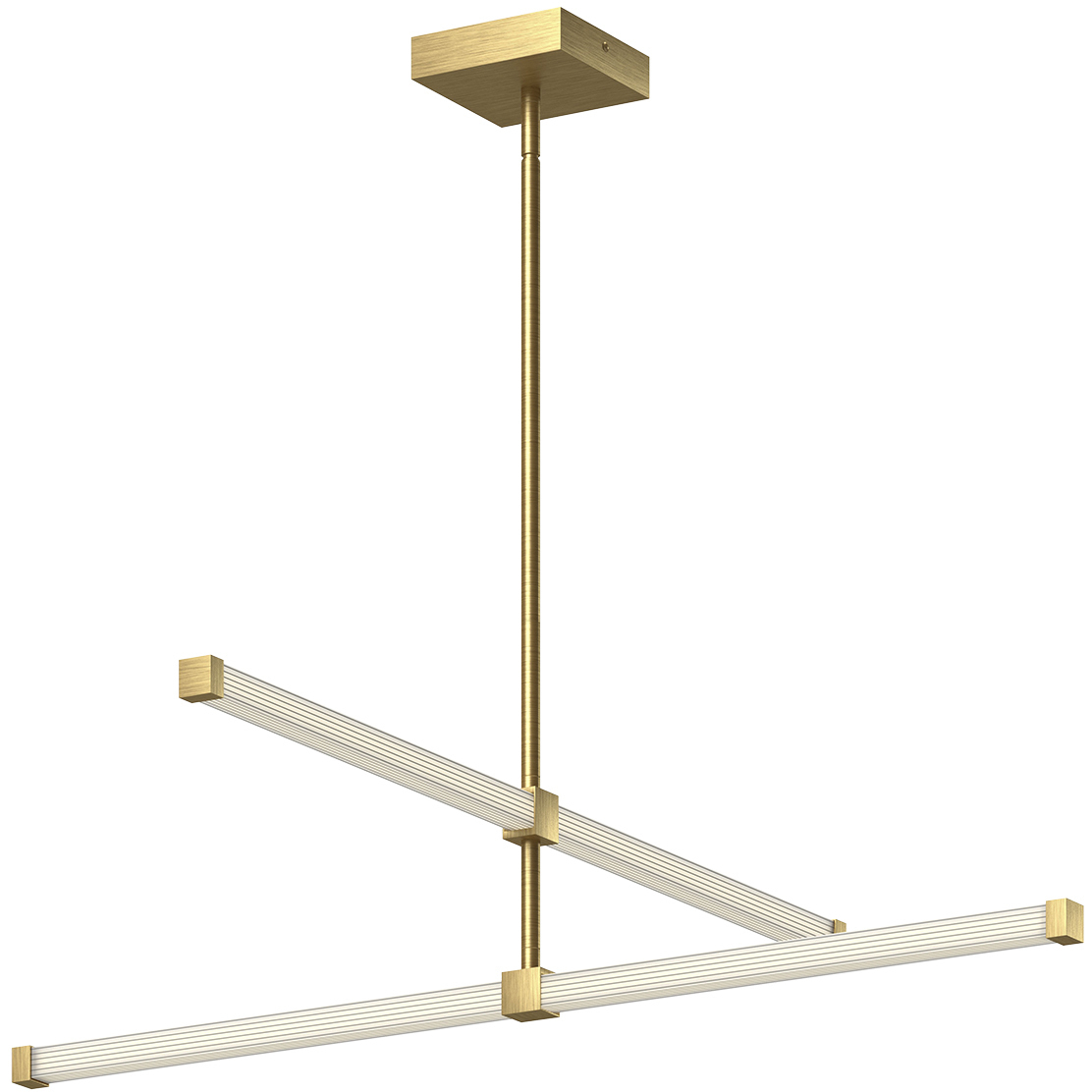 Blade LED 1 inch Brushed Gold Chandelier Ceiling Light