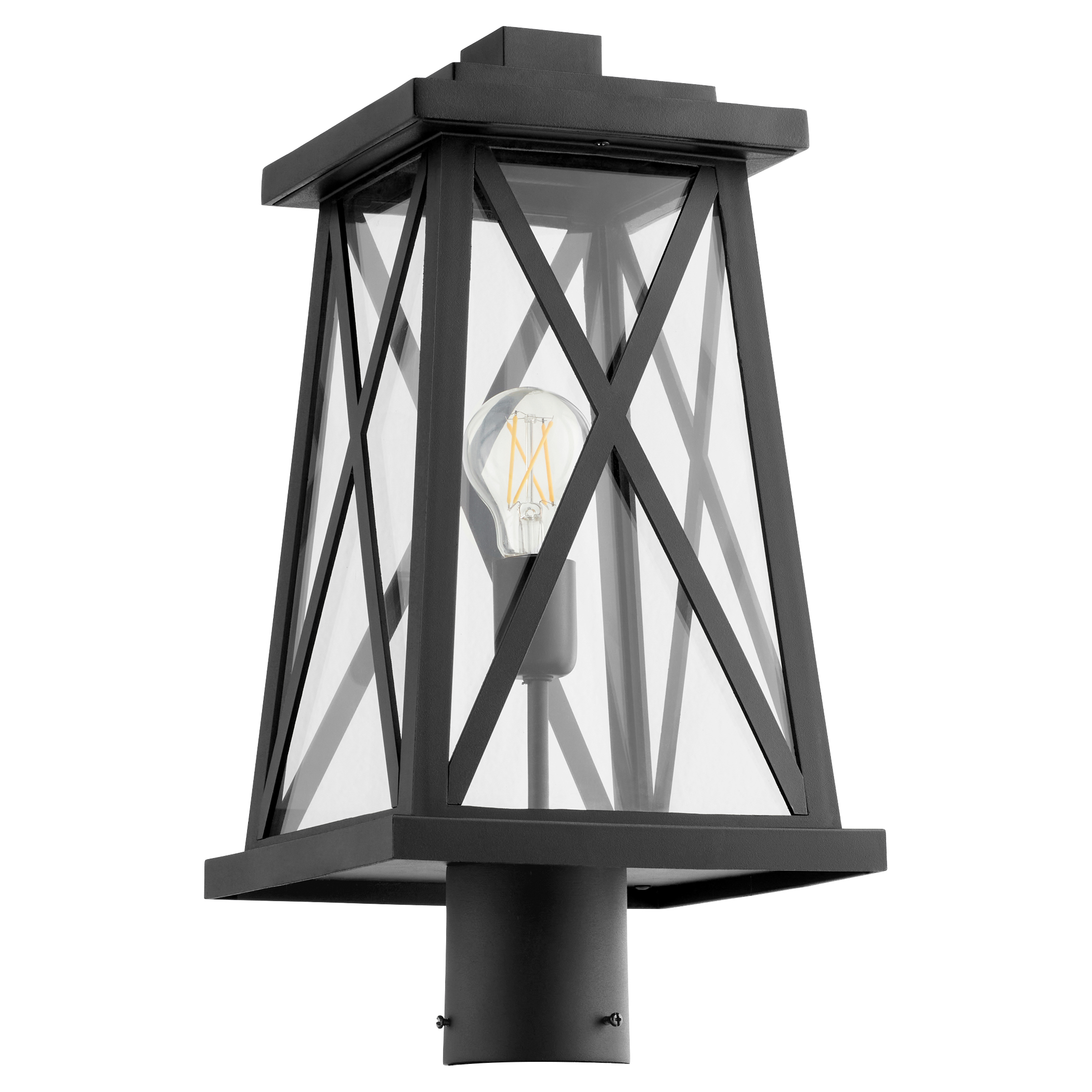 Artesno 1 Light 18.5 inch Textured Black Outdoor Post Lantern