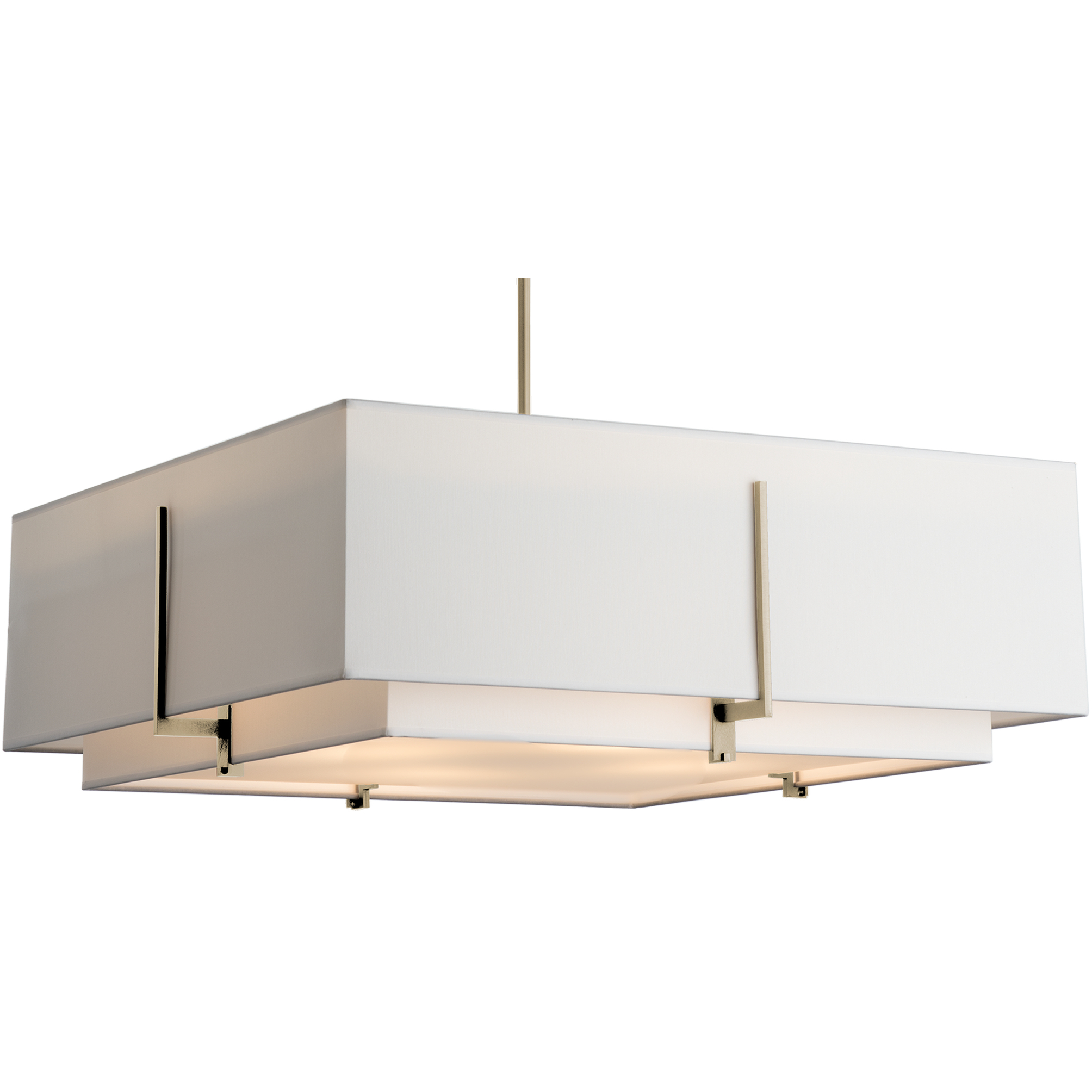 Exos 4 Light 24.6 inch Soft Gold Pendant Ceiling Light in Natural Anna, Large