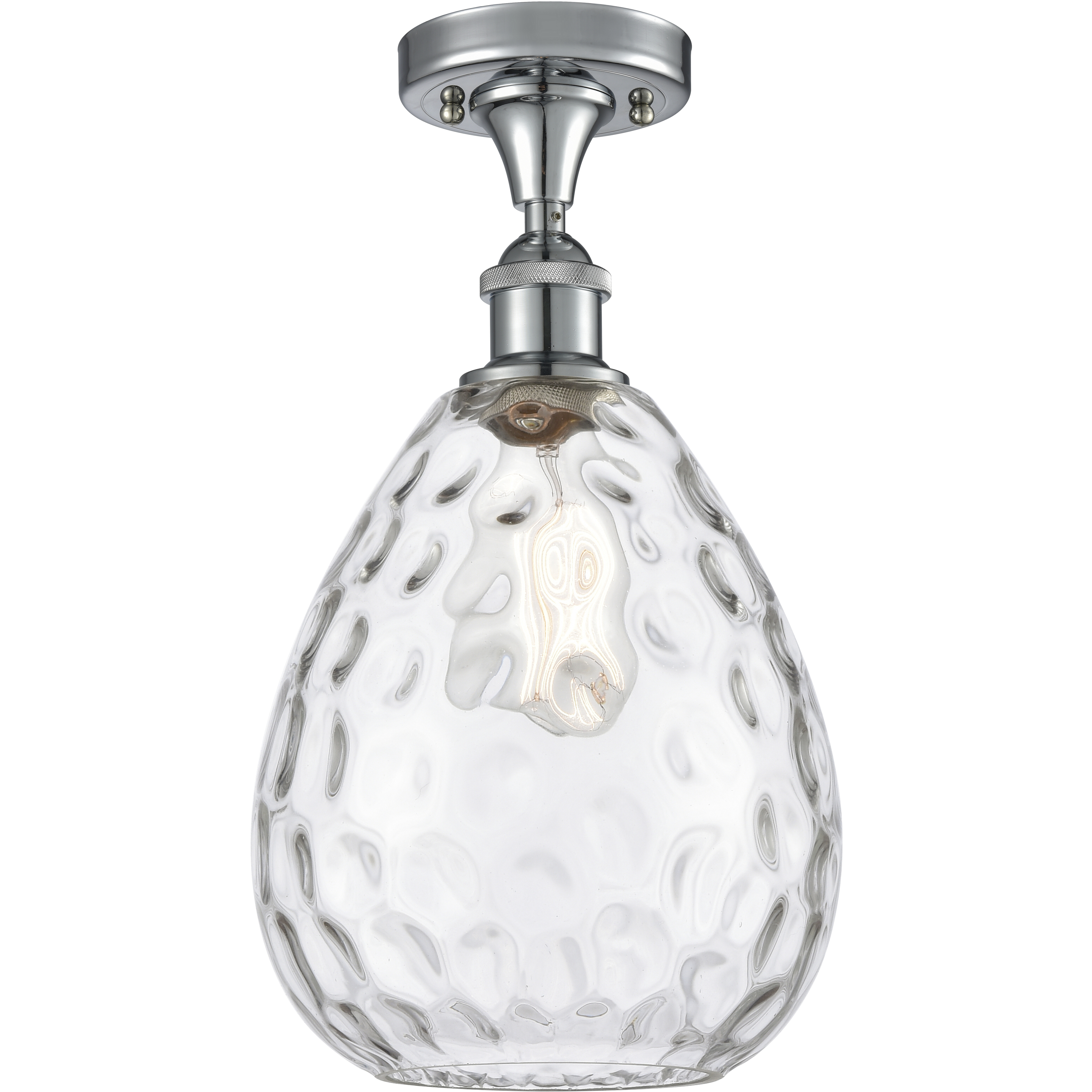 Edison Waverly 1 Light 8 inch Polished Chrome Semi-Flush Mount Ceiling Light
