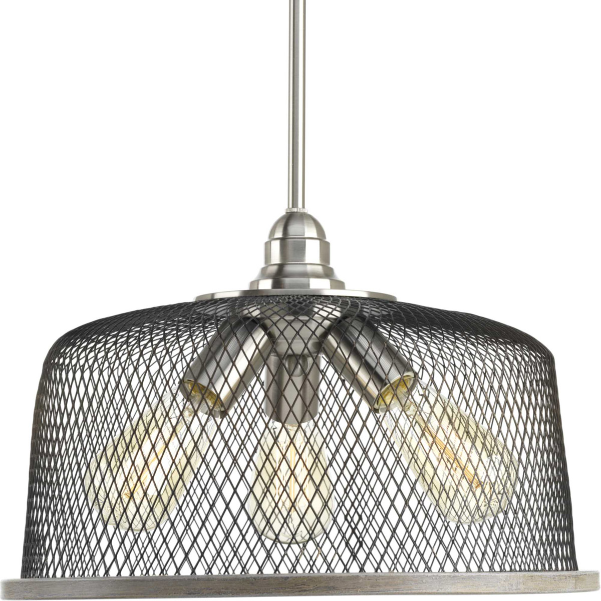 Biarritz 3 Light 16 inch Brushed Nickel Pendant Ceiling Light