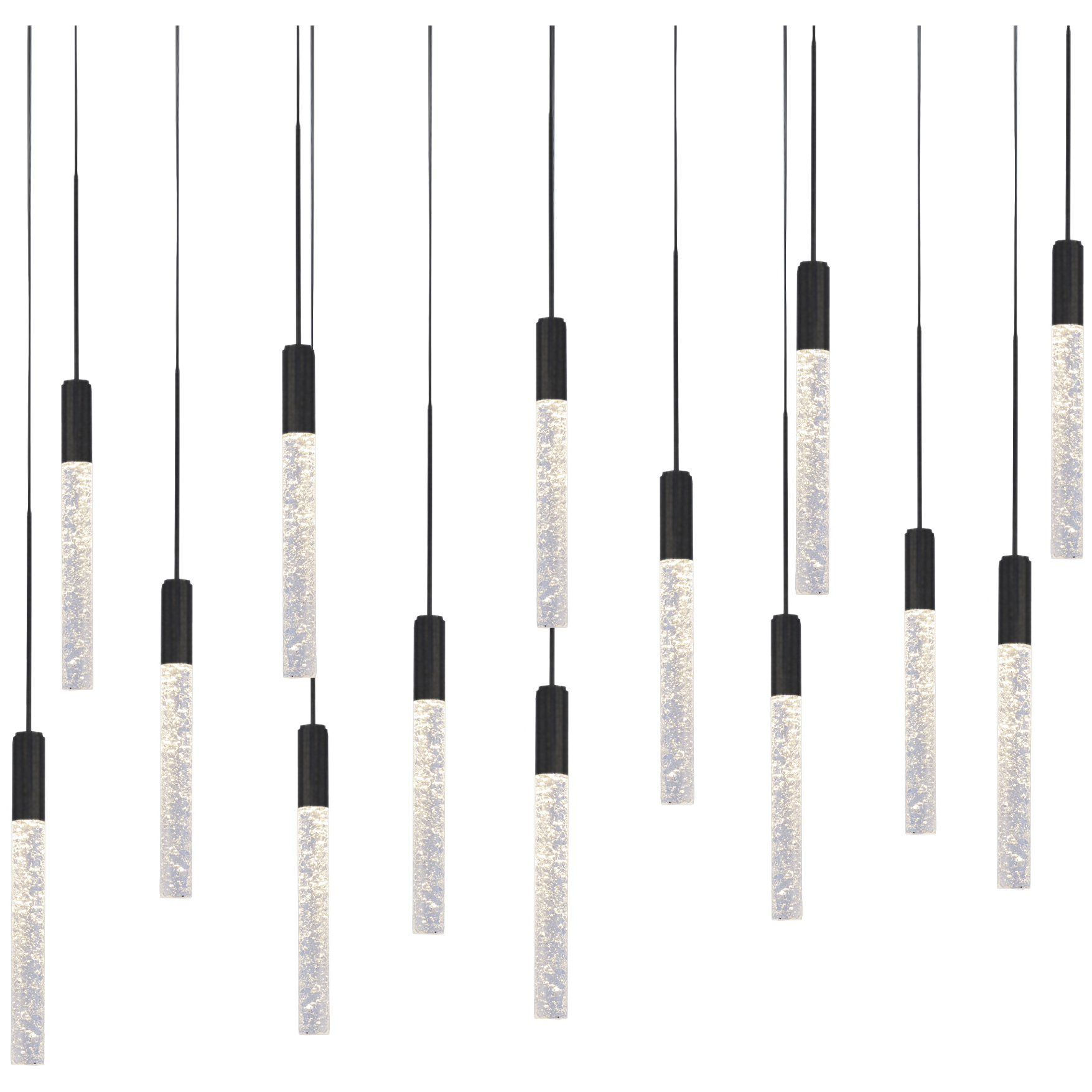 Magic 14 Light 10 inch Black Multi-Light Pendant Ceiling Light