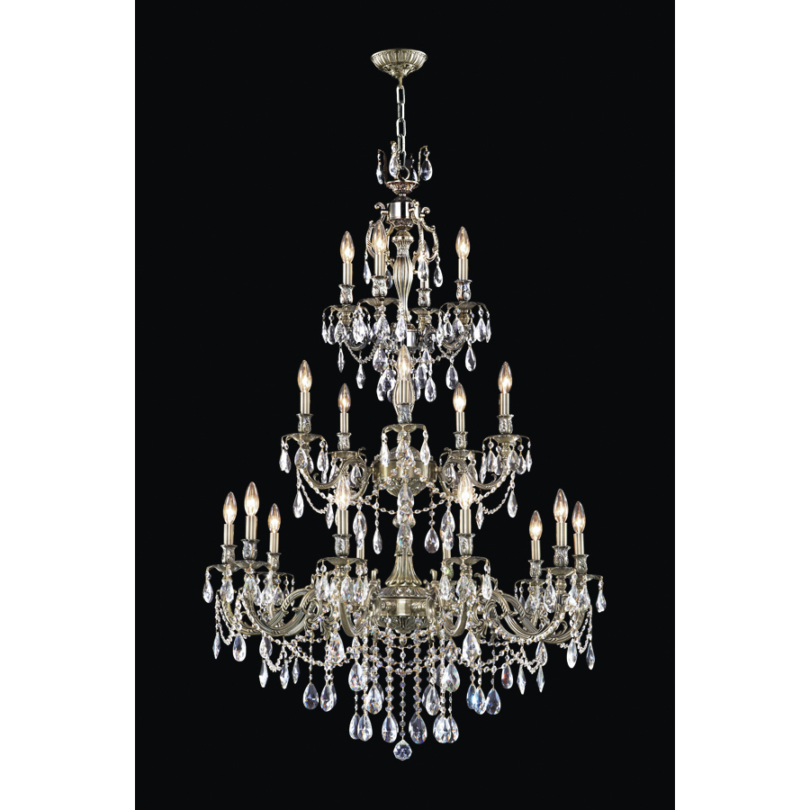 Brindisi 20 Light 36 inch Monaco Bronze Entry Chandelier Ceiling Light, Large