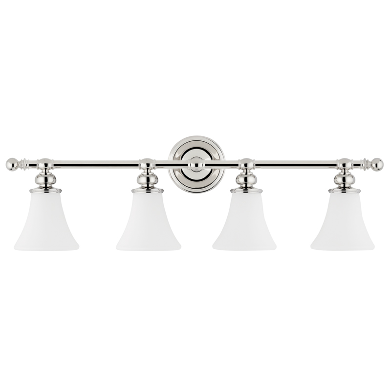 Weston 4 Light 33.75 inch Polished Nickel Bath and Vanity Wall Light