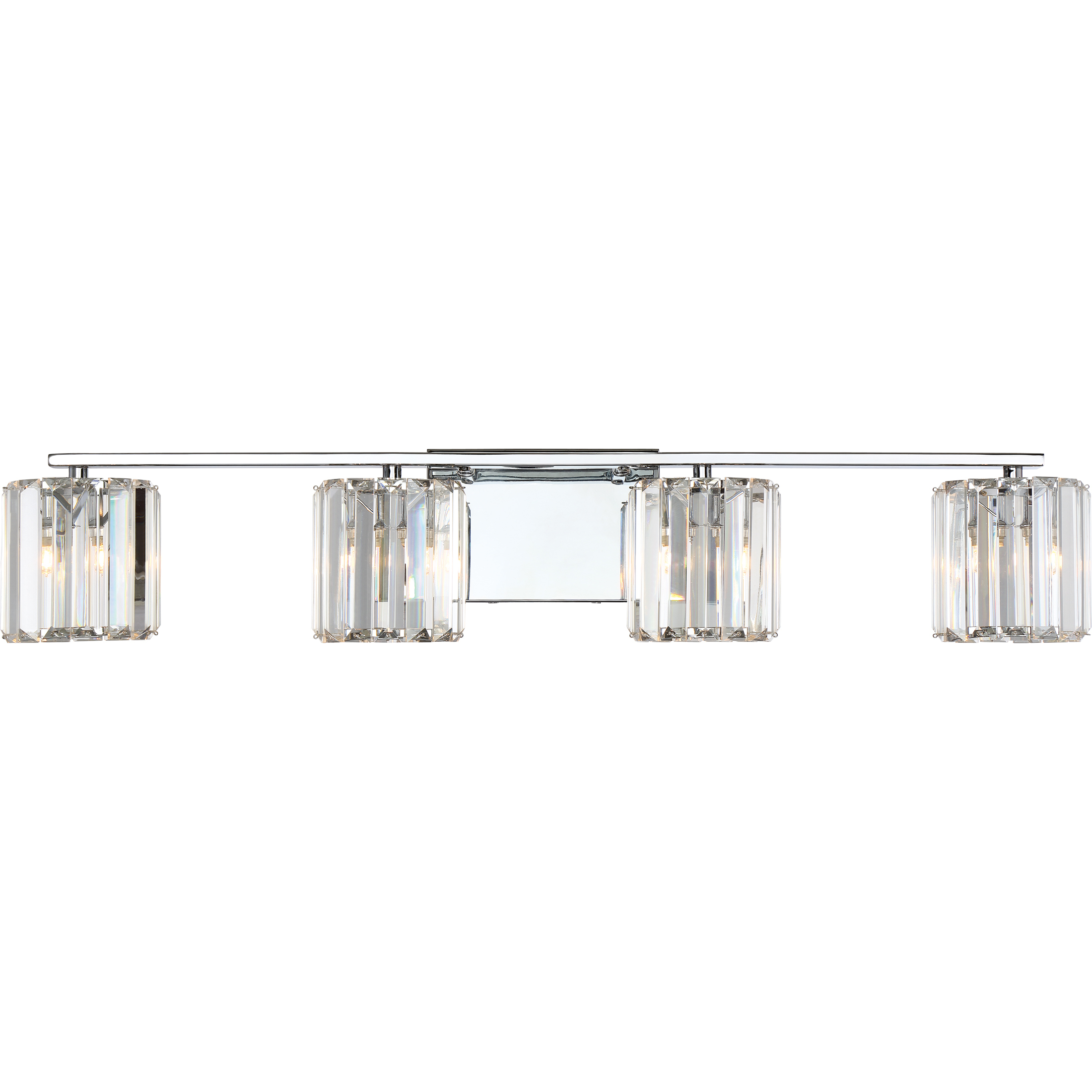 Divine 4 Light 32 inch Polished Chrome Bath Light Wall Light, Extra Large