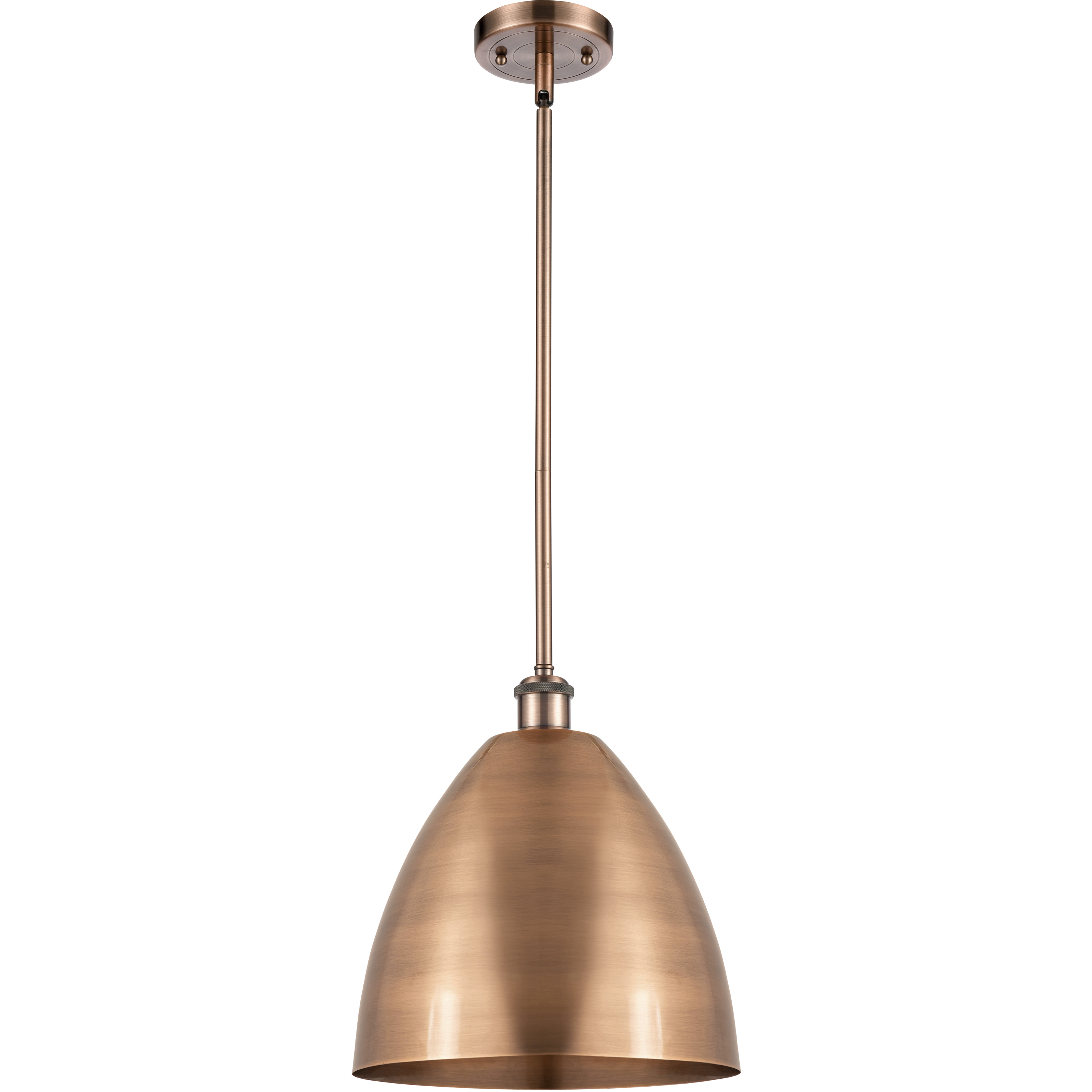 Ballston Dome LED 12 inch Antique Copper Pendant Ceiling Light