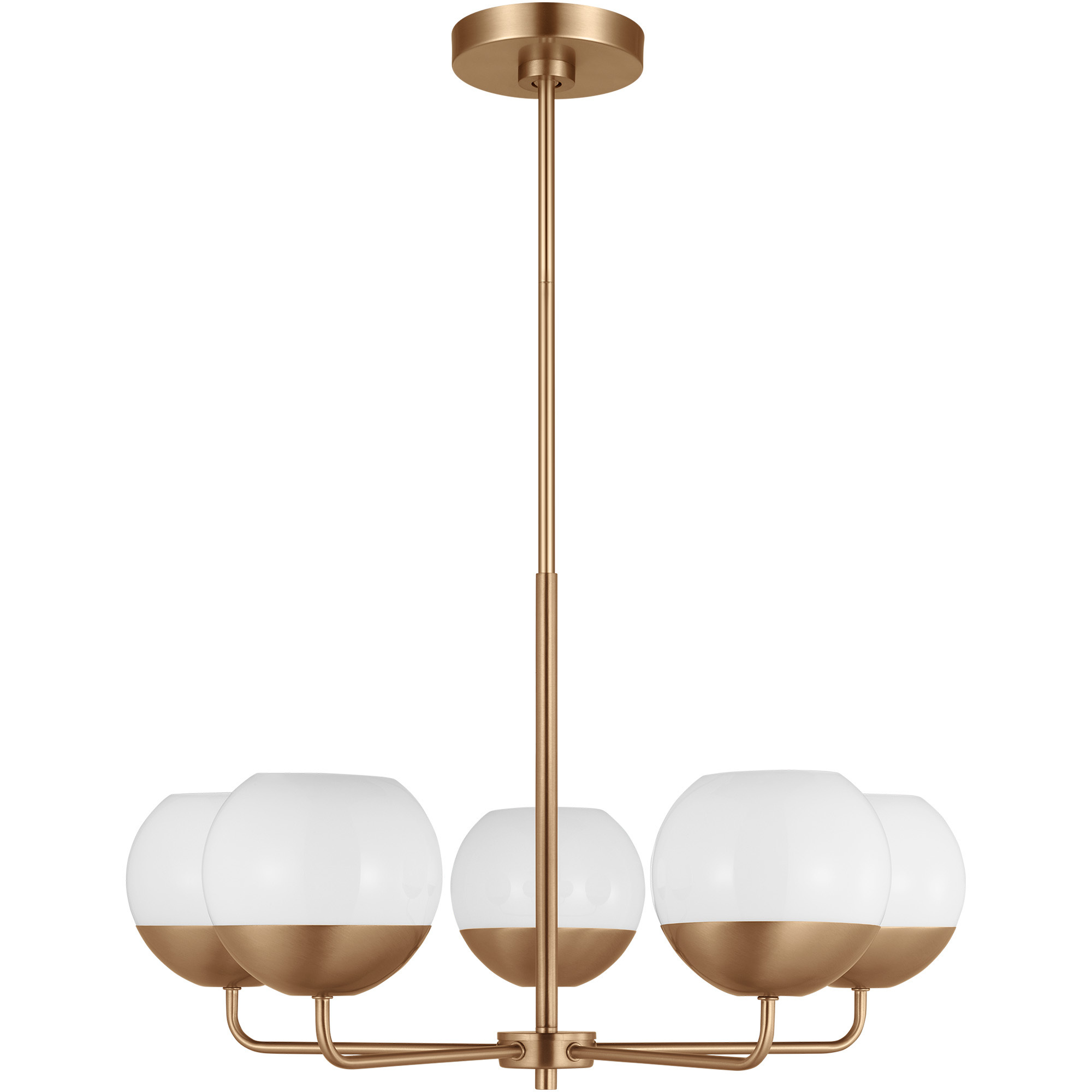 Alvin 5 Light 26 inch Satin Brass Chandelier Ceiling Light