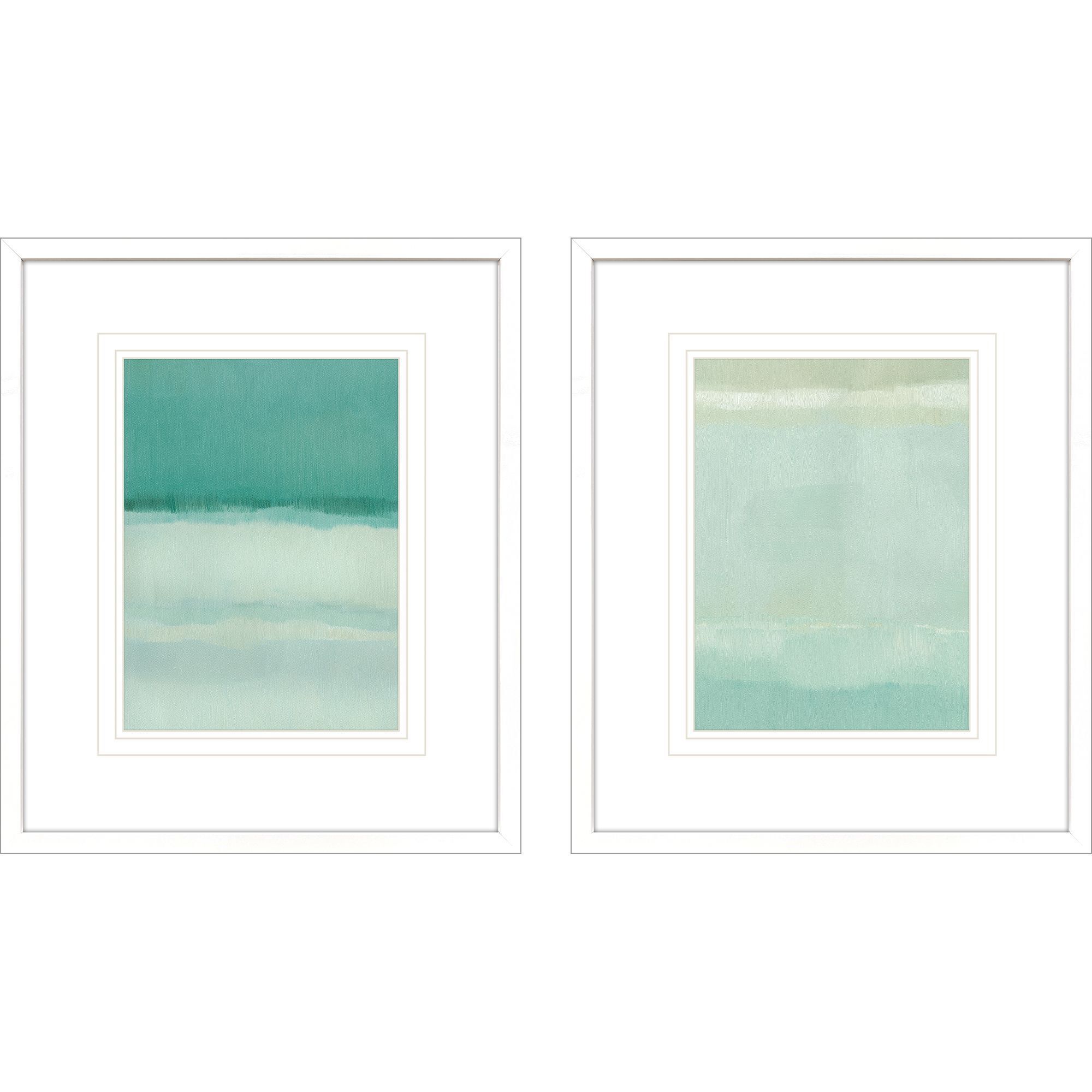 Verdigris Vista Blue and Turquoise Framed Art