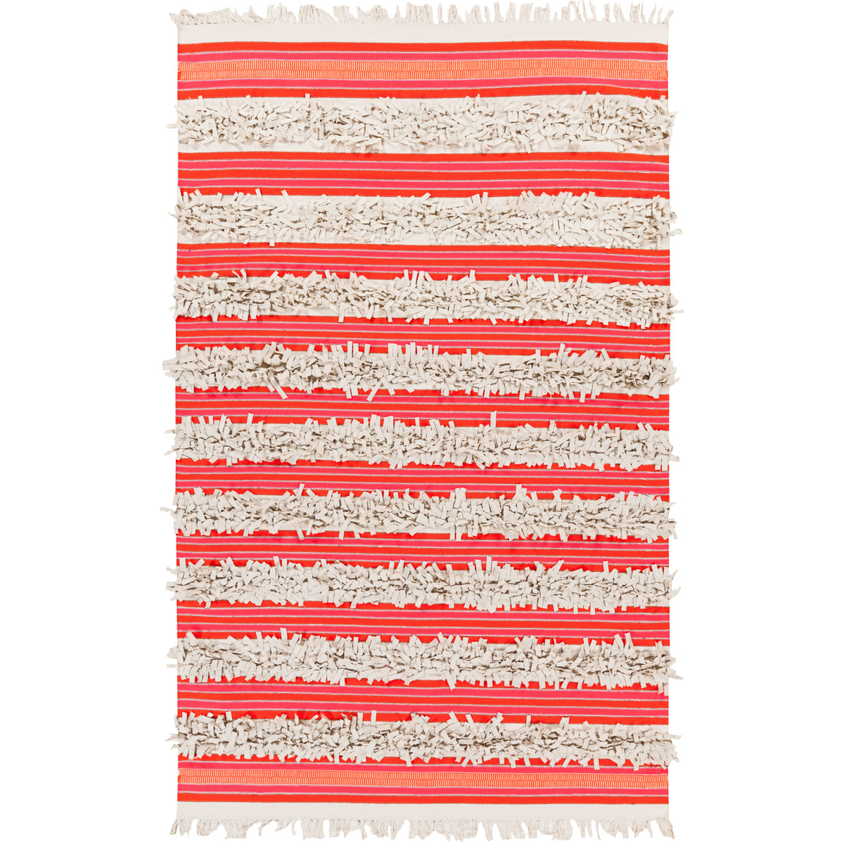 Steps 96 X 60 inch Bright Pink, Rose, Khaki Rug
