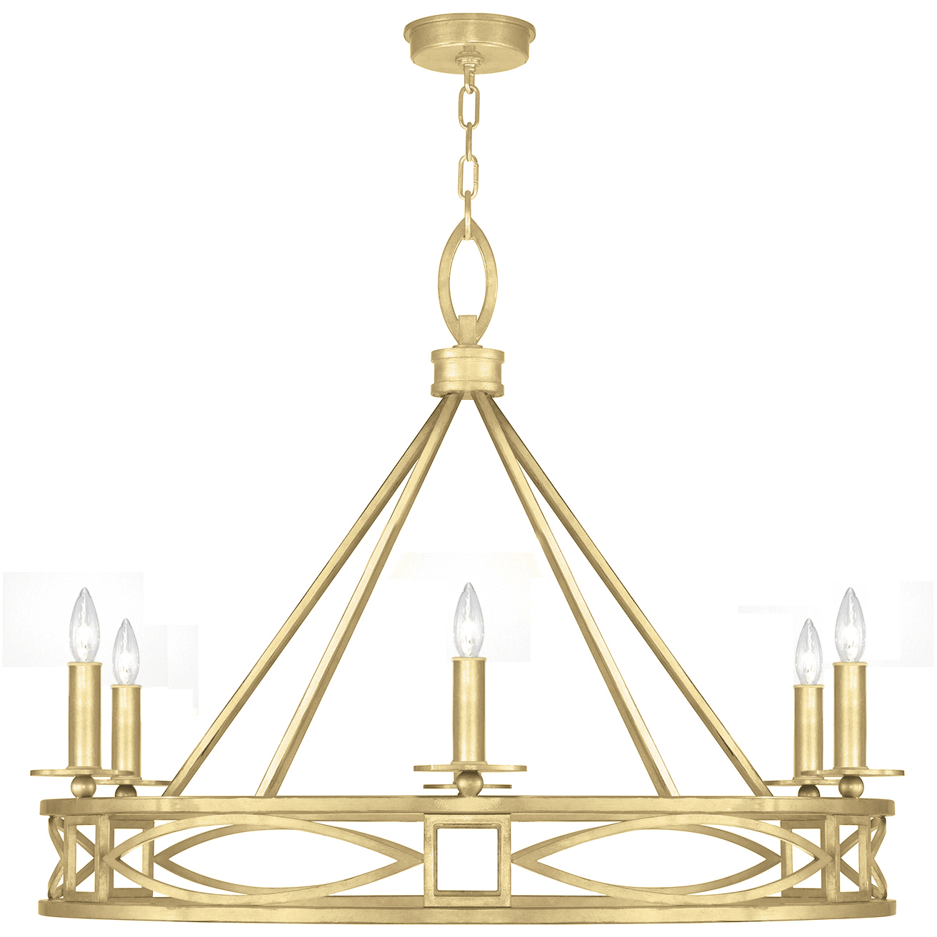Cienfuegos 6 Light 37.5 inch Gold Chandelier Ceiling Light