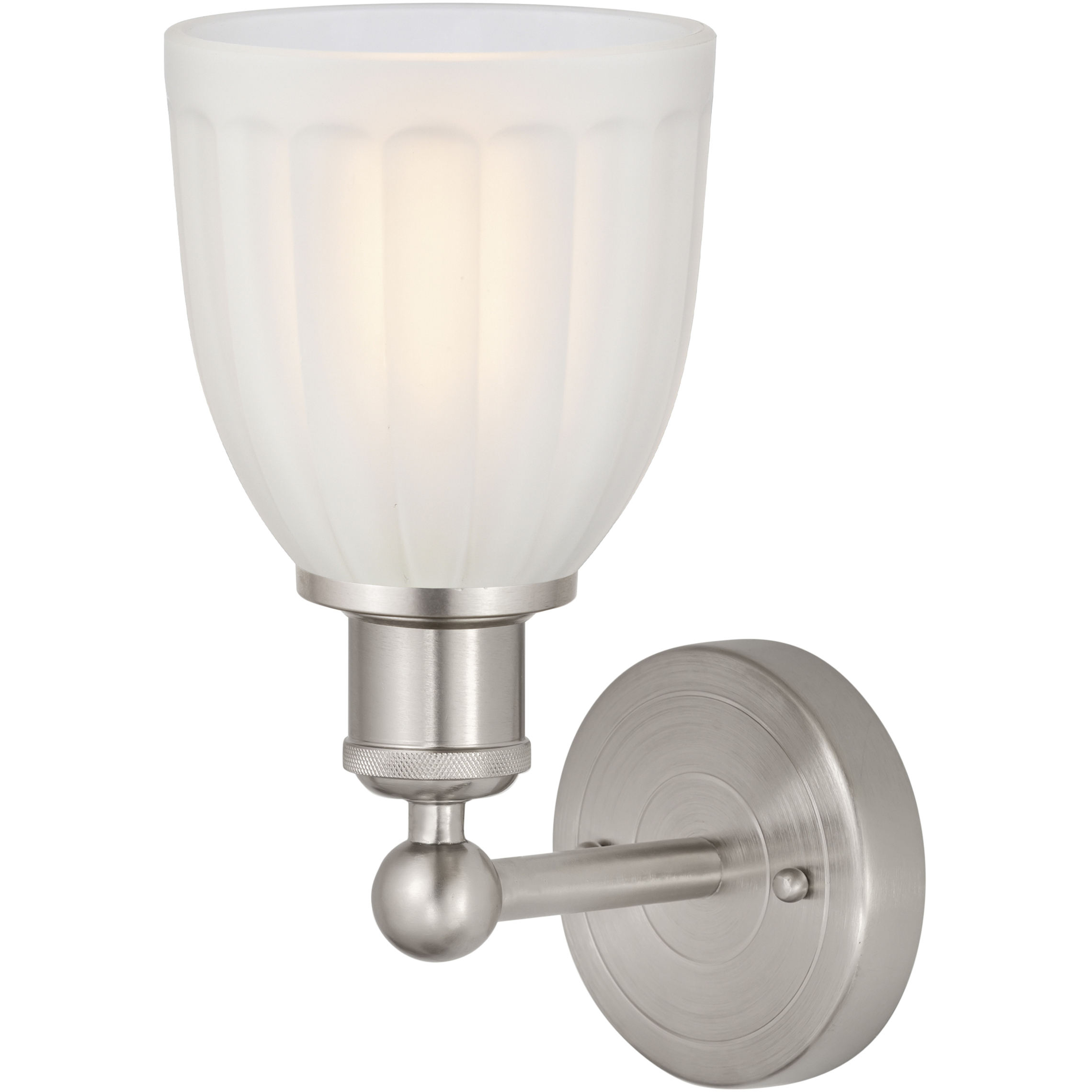 Edison Brookfield 1 Light 6 inch Brushed Satin Nickel Sconce Wall Light in White