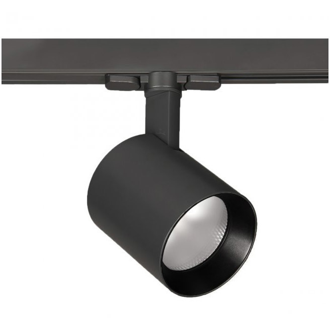 Lucio 1 Light 120 Black Track Head Ceiling Light in Flood, 85, 2700K