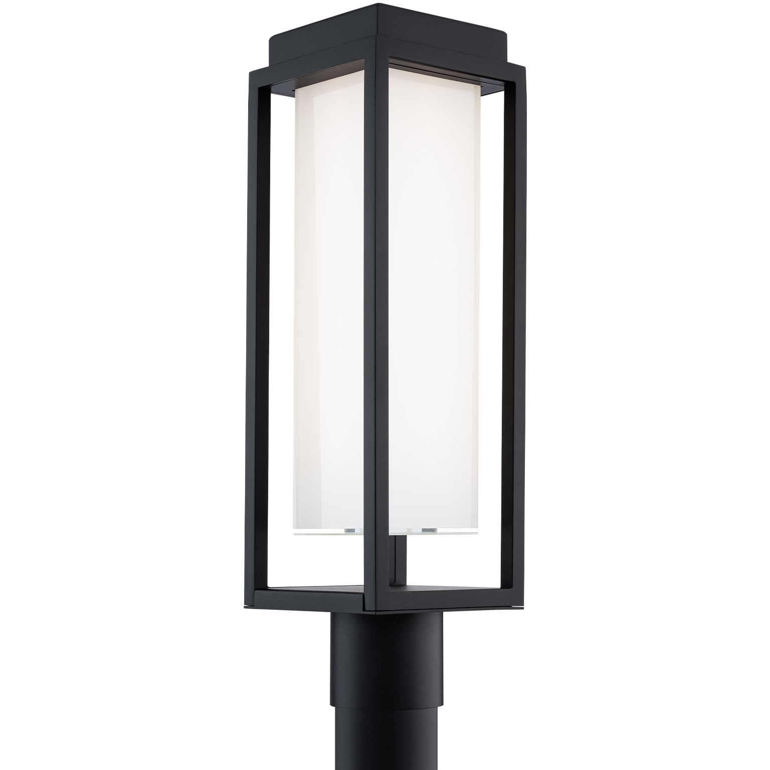 Framed LED 20 inch Black Outdoor Post Lighting