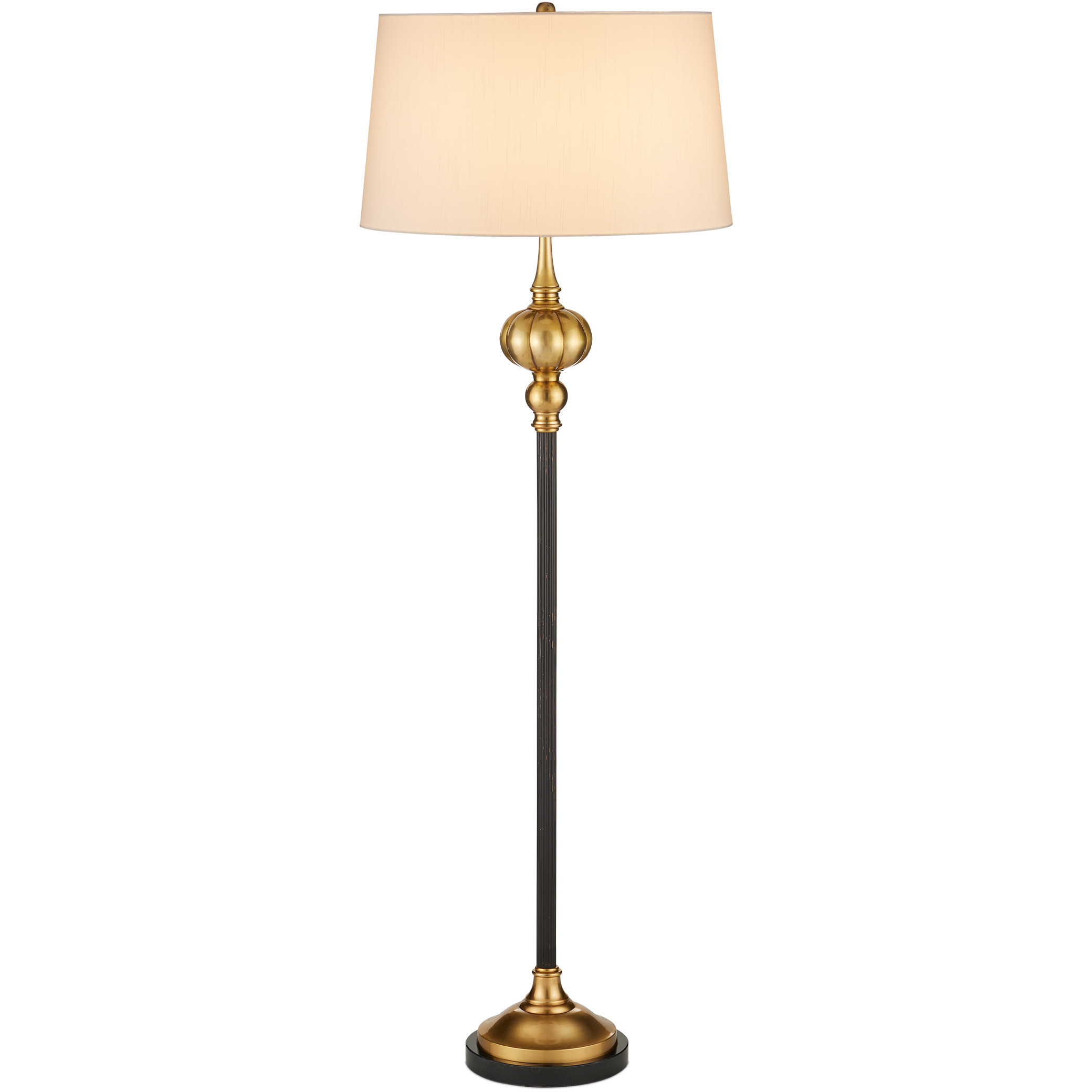 Haines 64.5 inch 150 watt Bronze and Vintage Brass Floor Lamp Portable Light