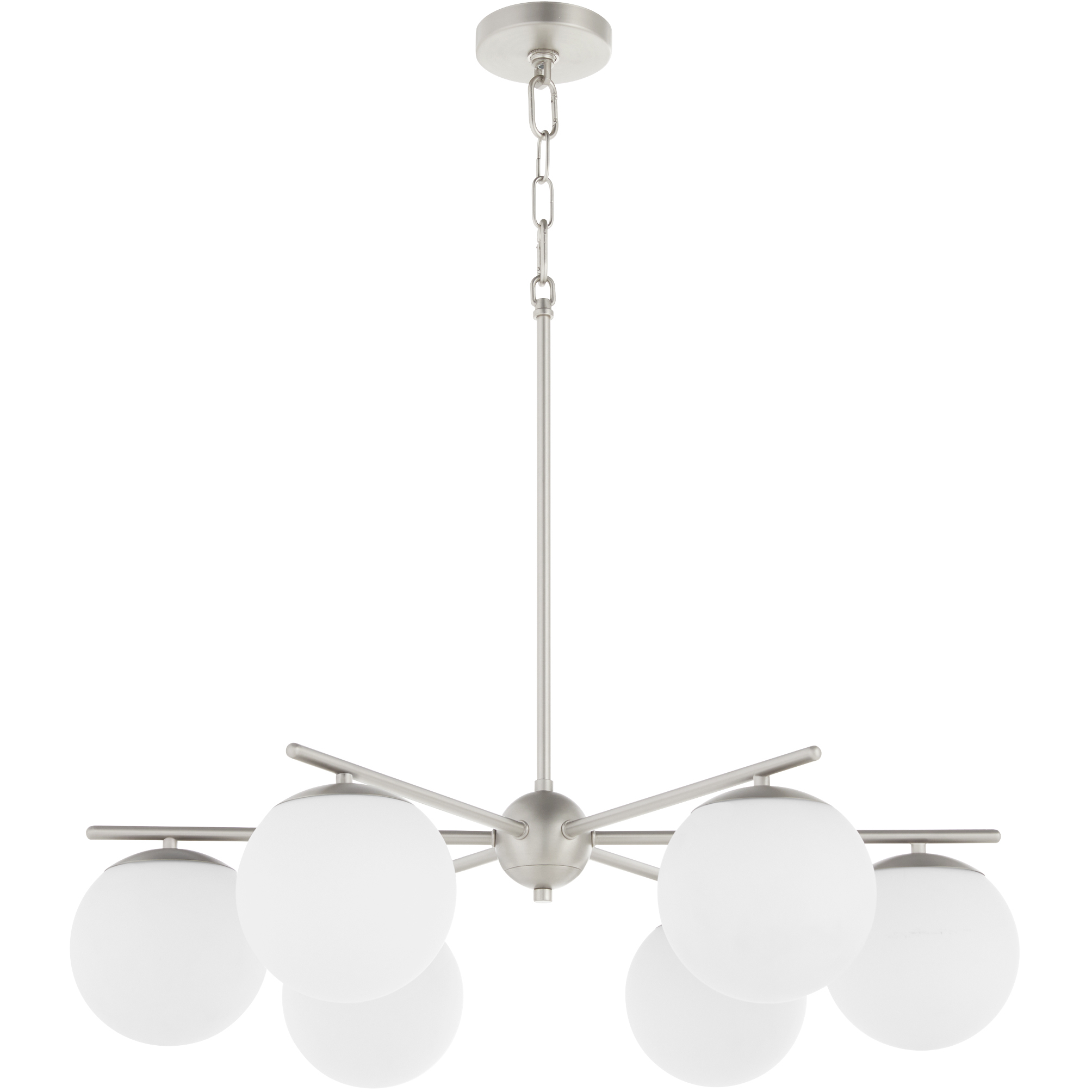 Jasper 6 Light 30 inch Satin Nickel Chandelier Ceiling Light