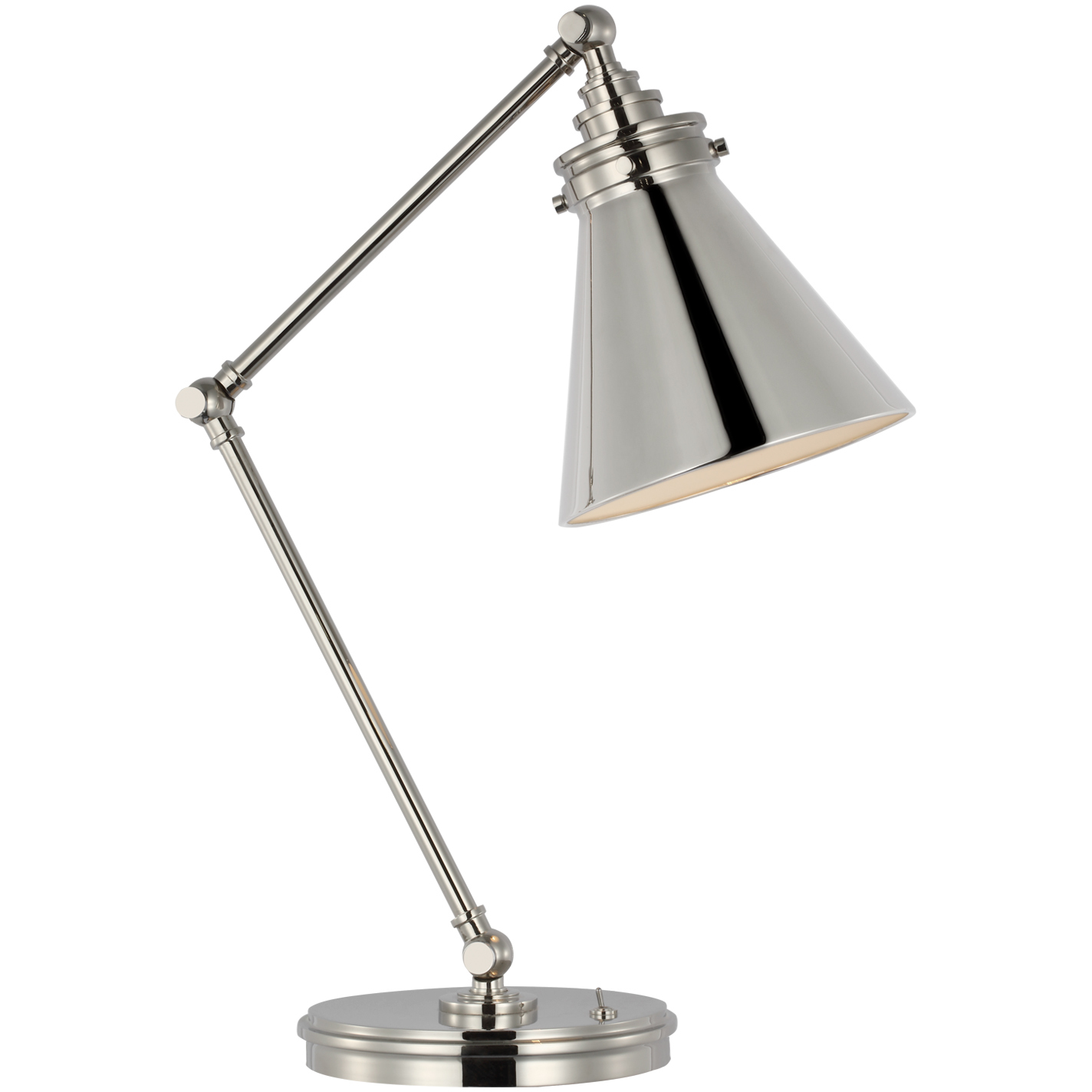 Chapman & Myers Parkington 19.25 inch 15 watt Polished Nickel Articulating Desk Lamp Portable Light, Medium