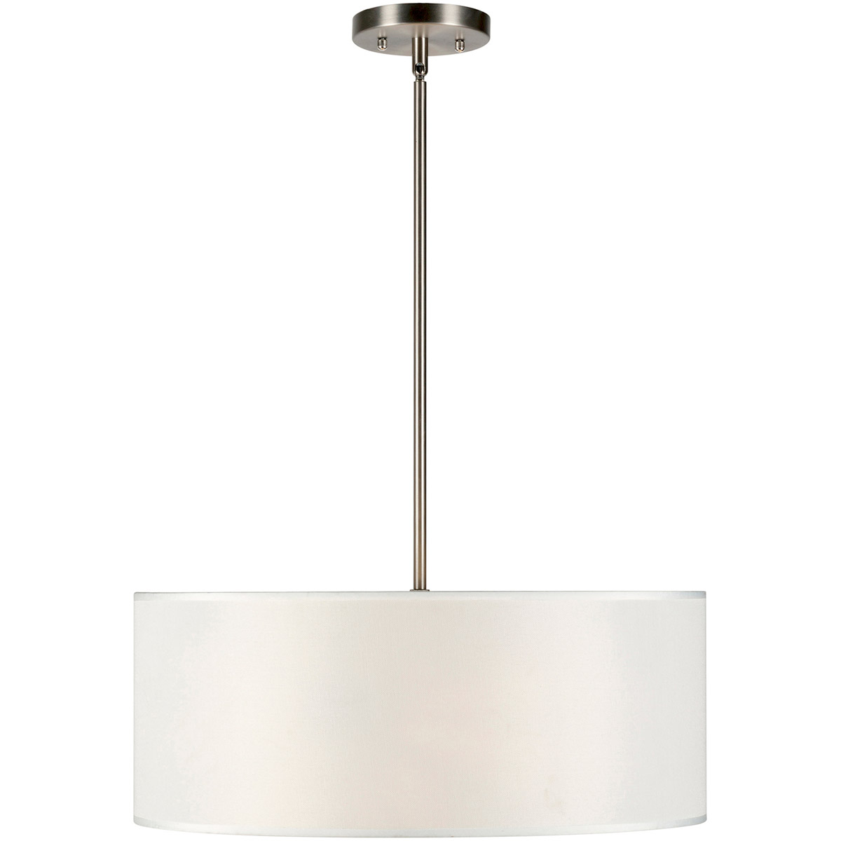 Betty 3 Light 20 inch Brushed Nickel Drum Pendant Ceiling Light