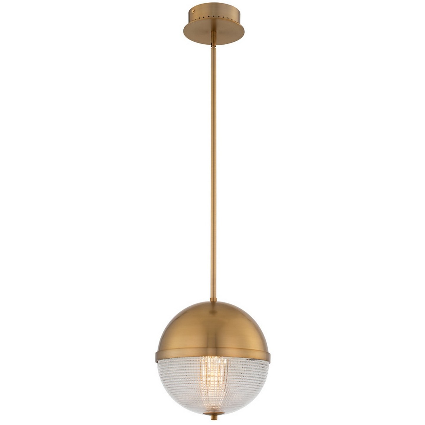 Portland LED 10 inch Winter Brass Mini Pendant Ceiling Light