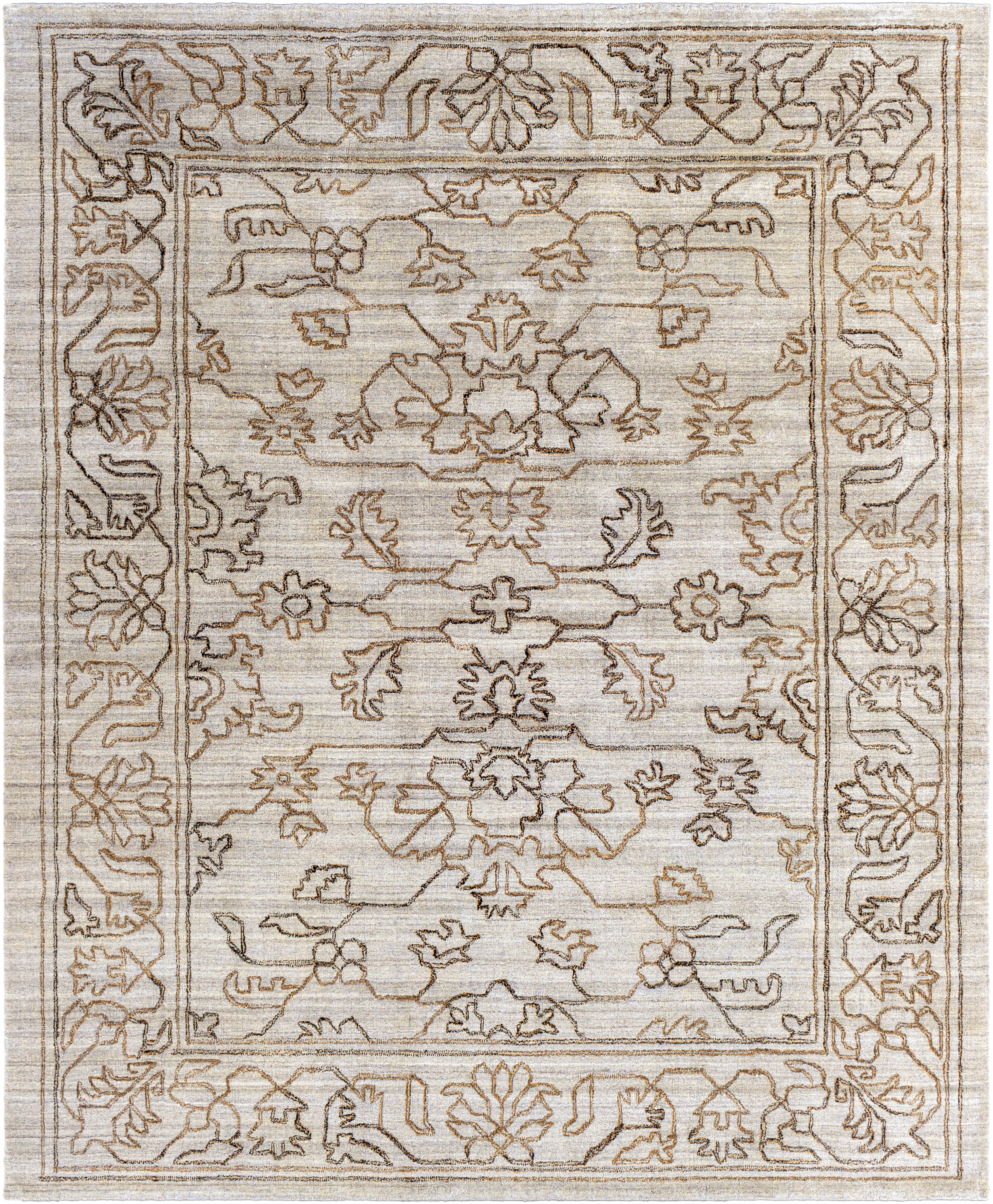 Estelle 120 X 96 inch Light Gray Rug, Rectangle