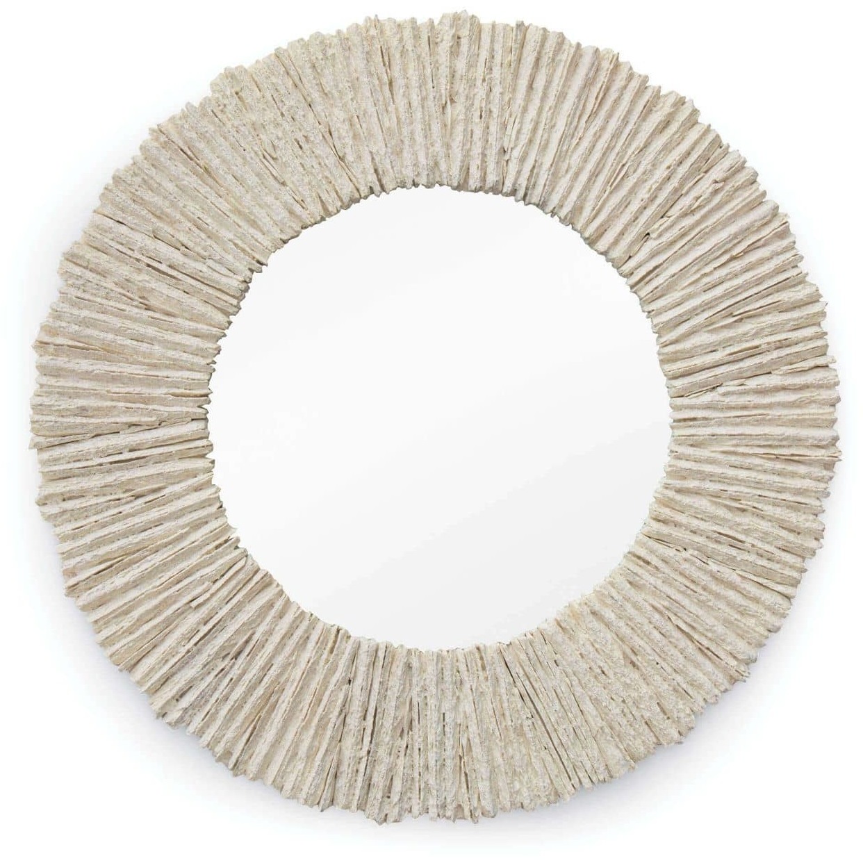 Slate 36 X 36 inch Natural Mirror, Round