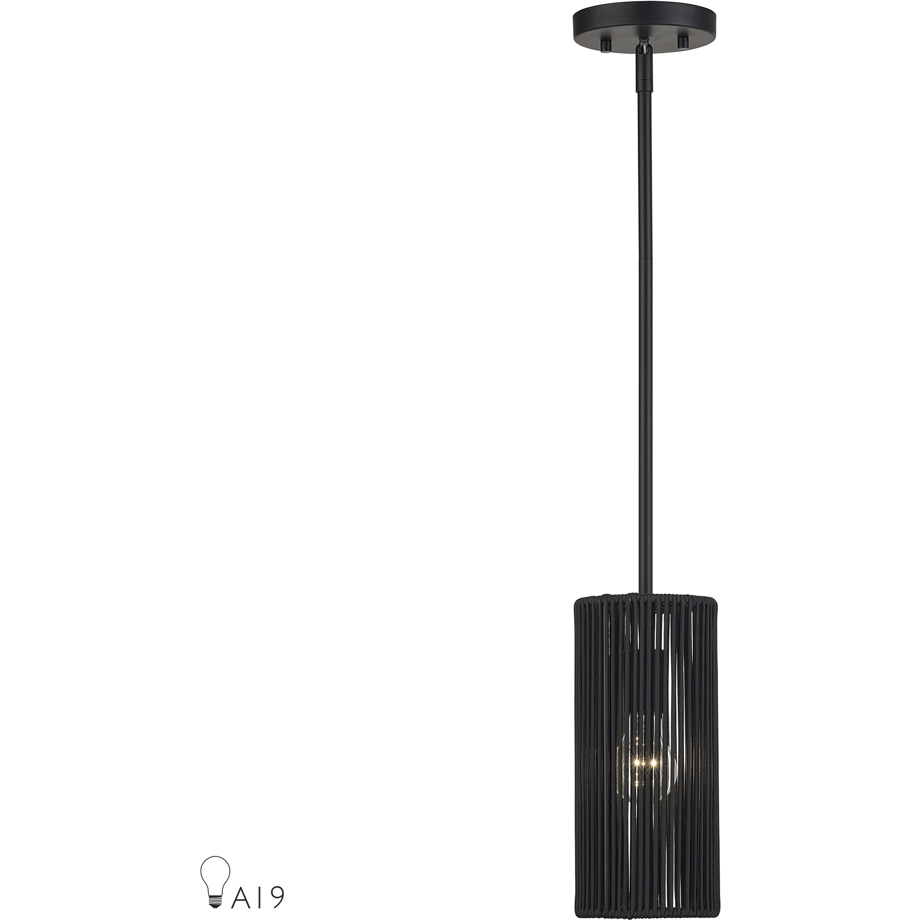 Acordia 1 Light 5.13 inch Black Mini Pendant Ceiling Light