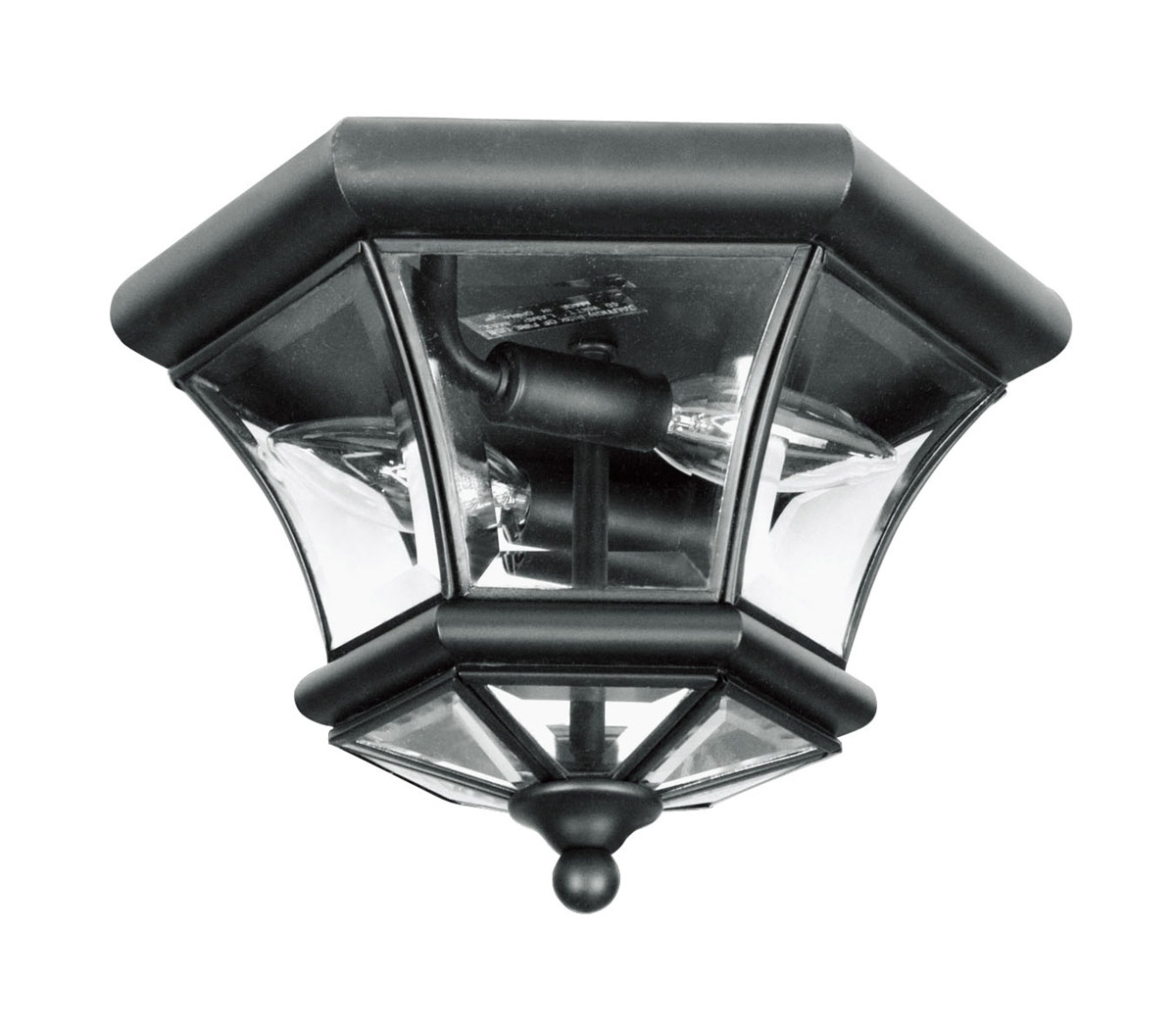 Monterey 2 Light 10.5 inch Black Flush Mount Ceiling Light