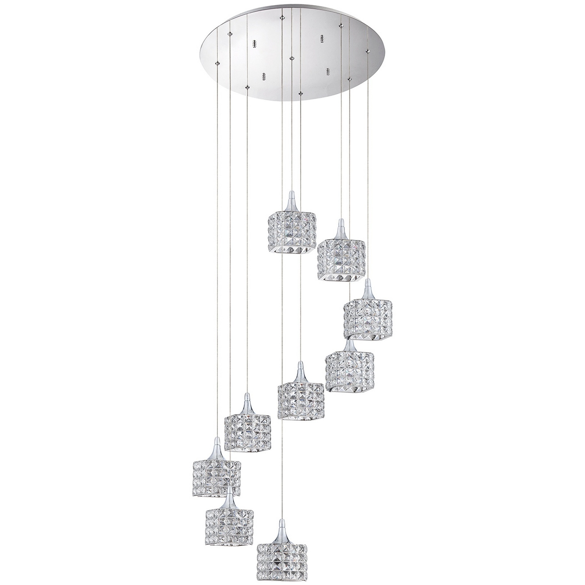 Shimera 9 Light 22 inch Chrome Pendant Ceiling Light