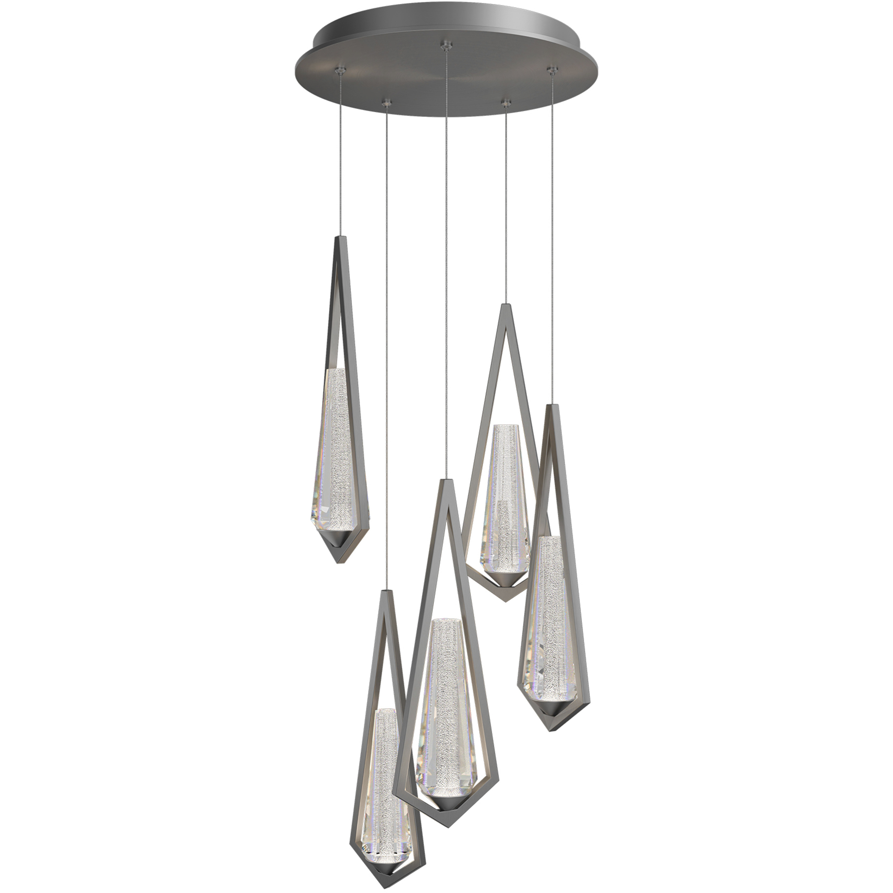 Beyond Devotion LED 17 inch Satin Nickel Multi-Light Pendant Ceiling Light