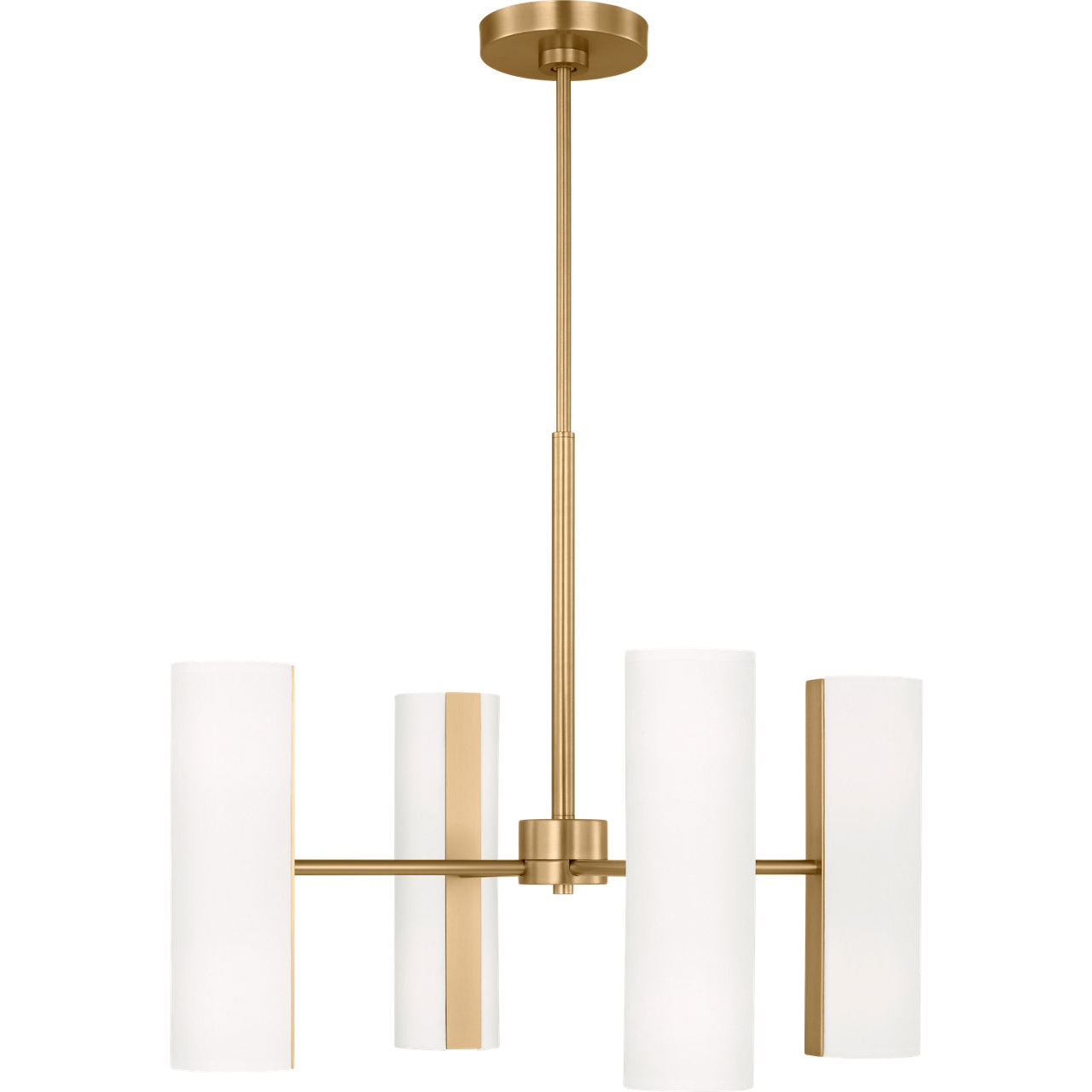 Drew & Jonathan Capalino 8 Light 24 inch Satin Brass Chandelier Ceiling Light