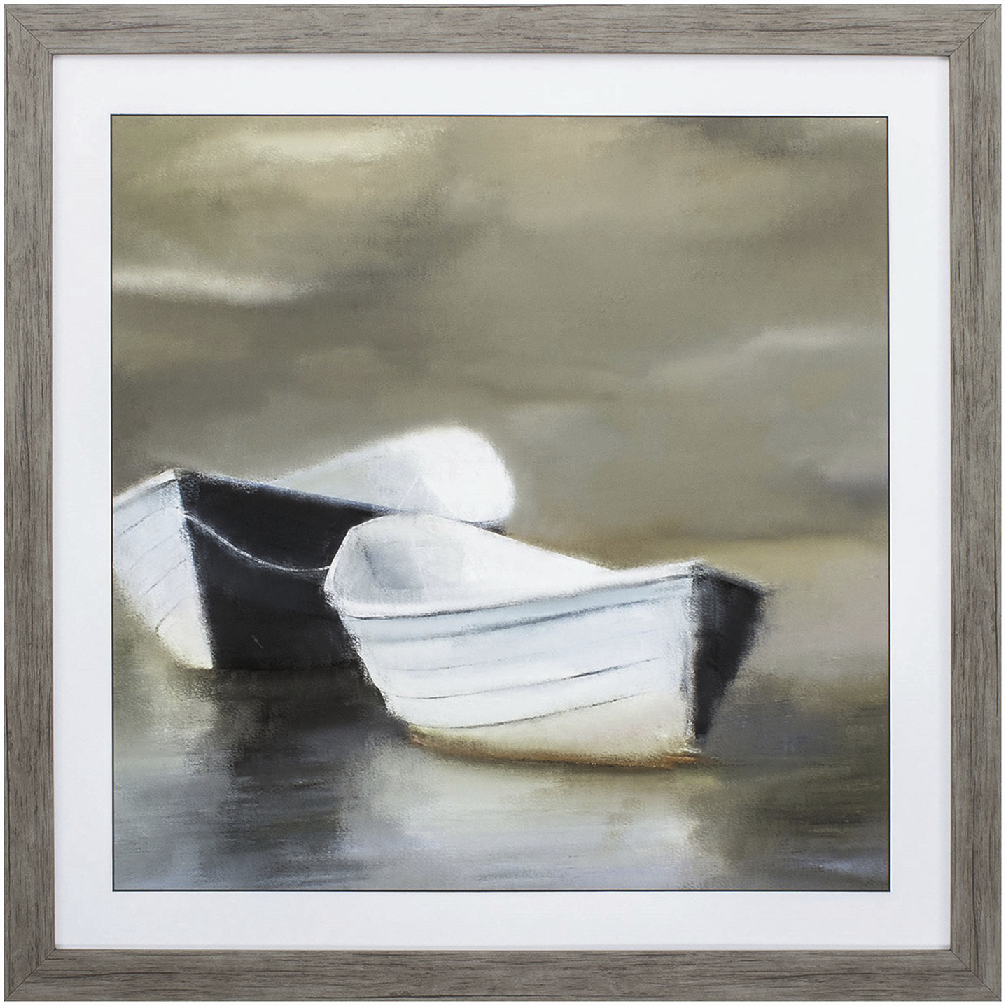 Waterside Green and Brown Framed Art, Propac