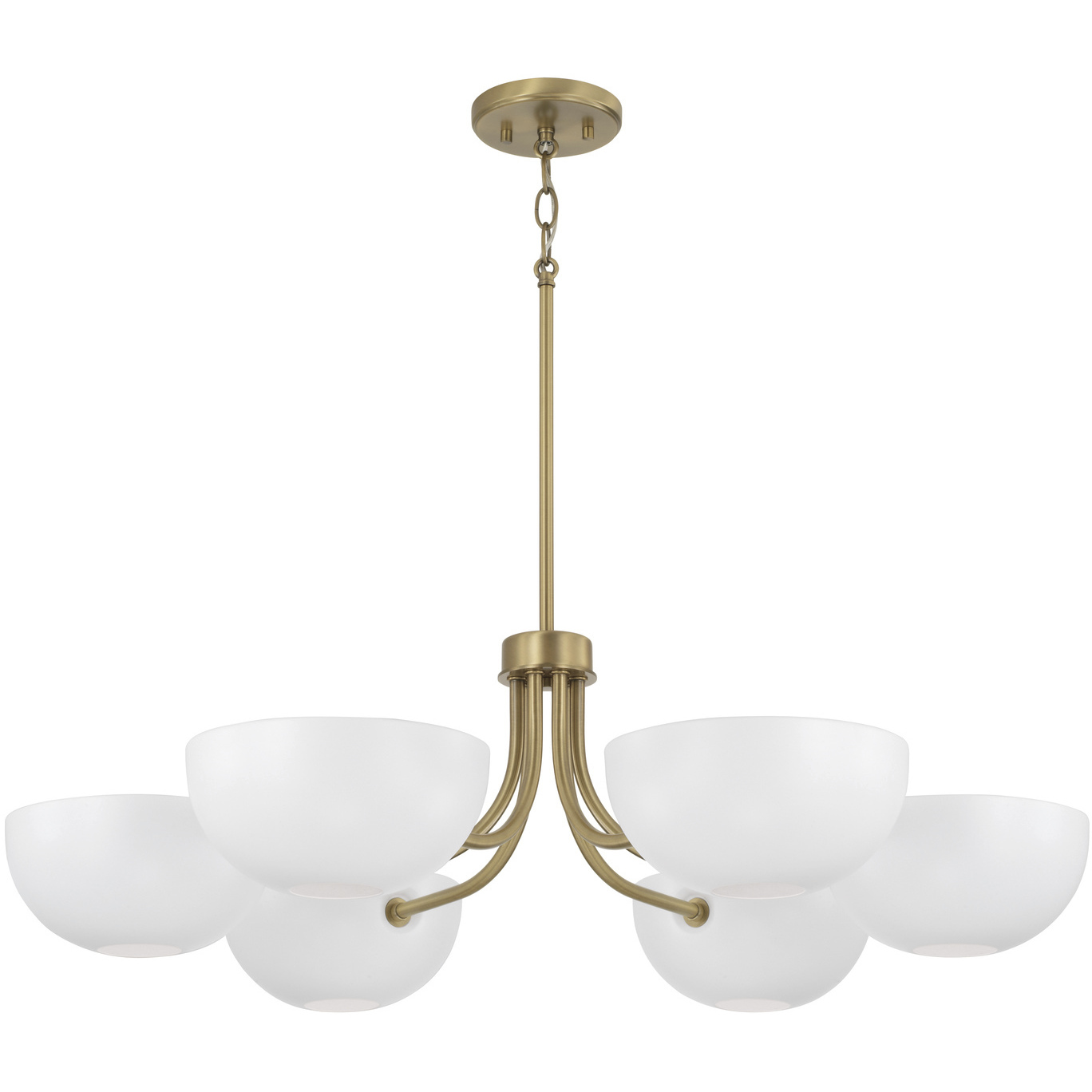 Reece 6 Light 34 inch Aged Brass Chandelier Ceiling Light