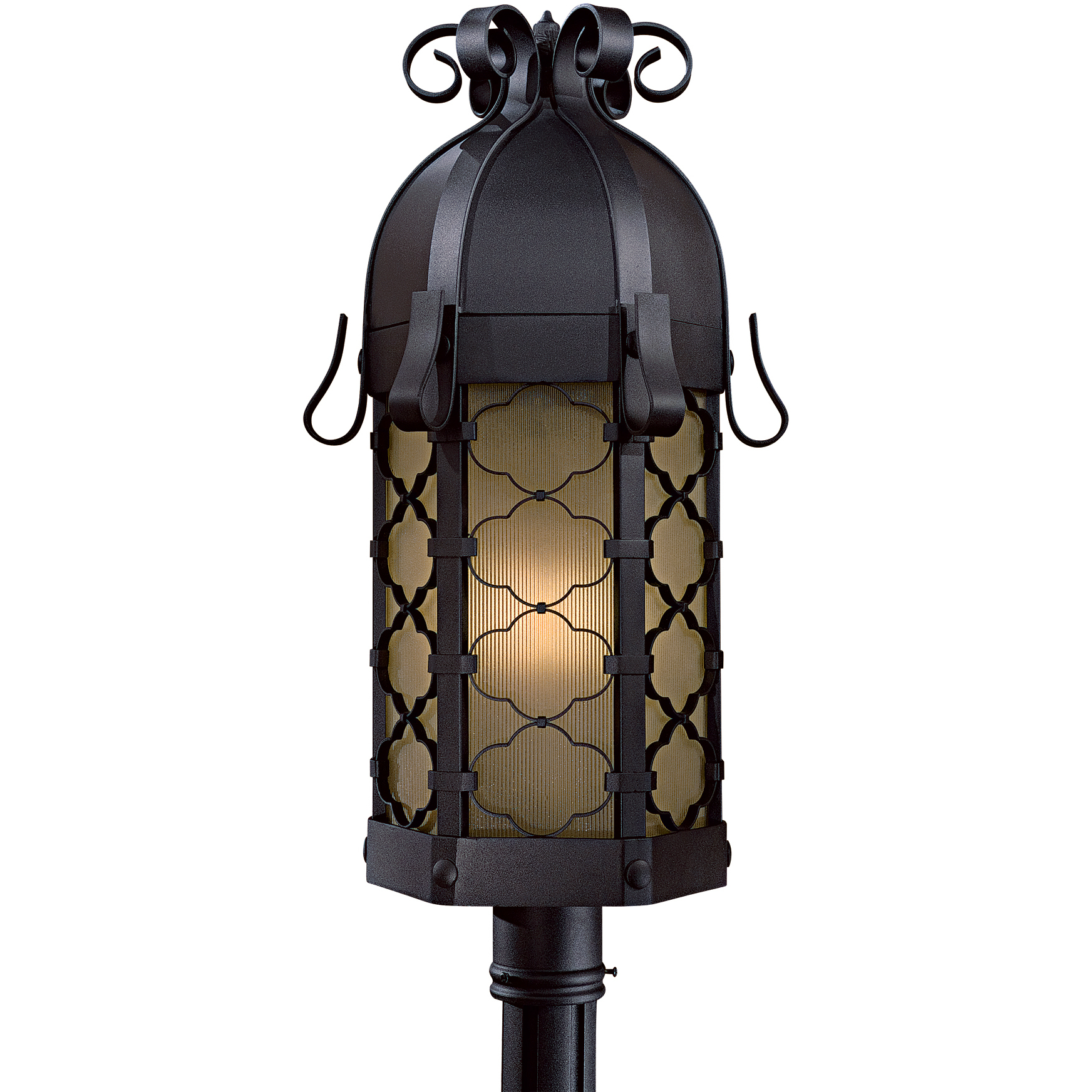 Montalbo 1 Light 28.25 inch Coal Outdoor Post Mount Lantern, The Great Outdoors