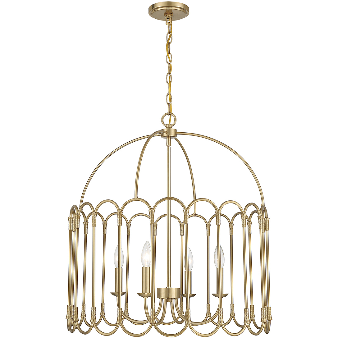Stella 4 Light 24 inch Natural Brass Pendant Ceiling Light