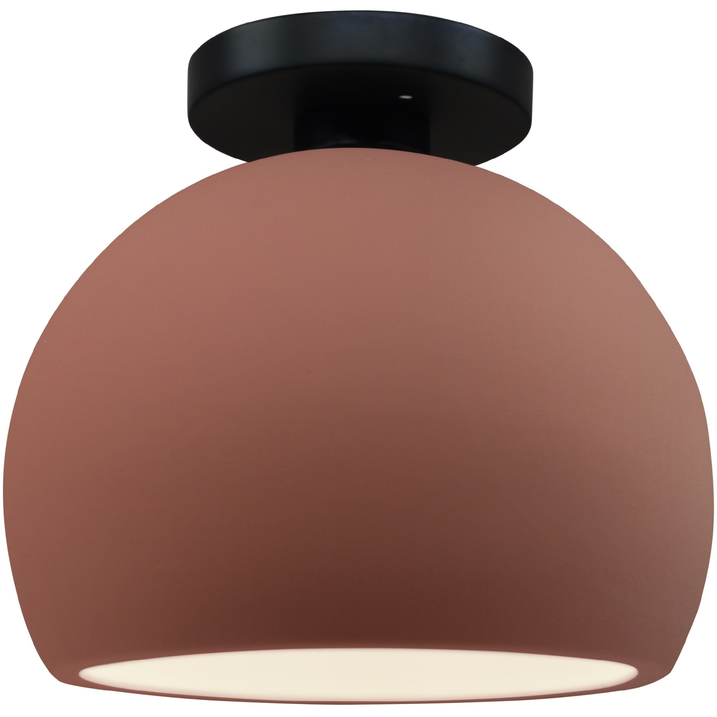 Radiance LED 7 inch Canyon Clay and Matte Black Semi Flush Ceiling Light
