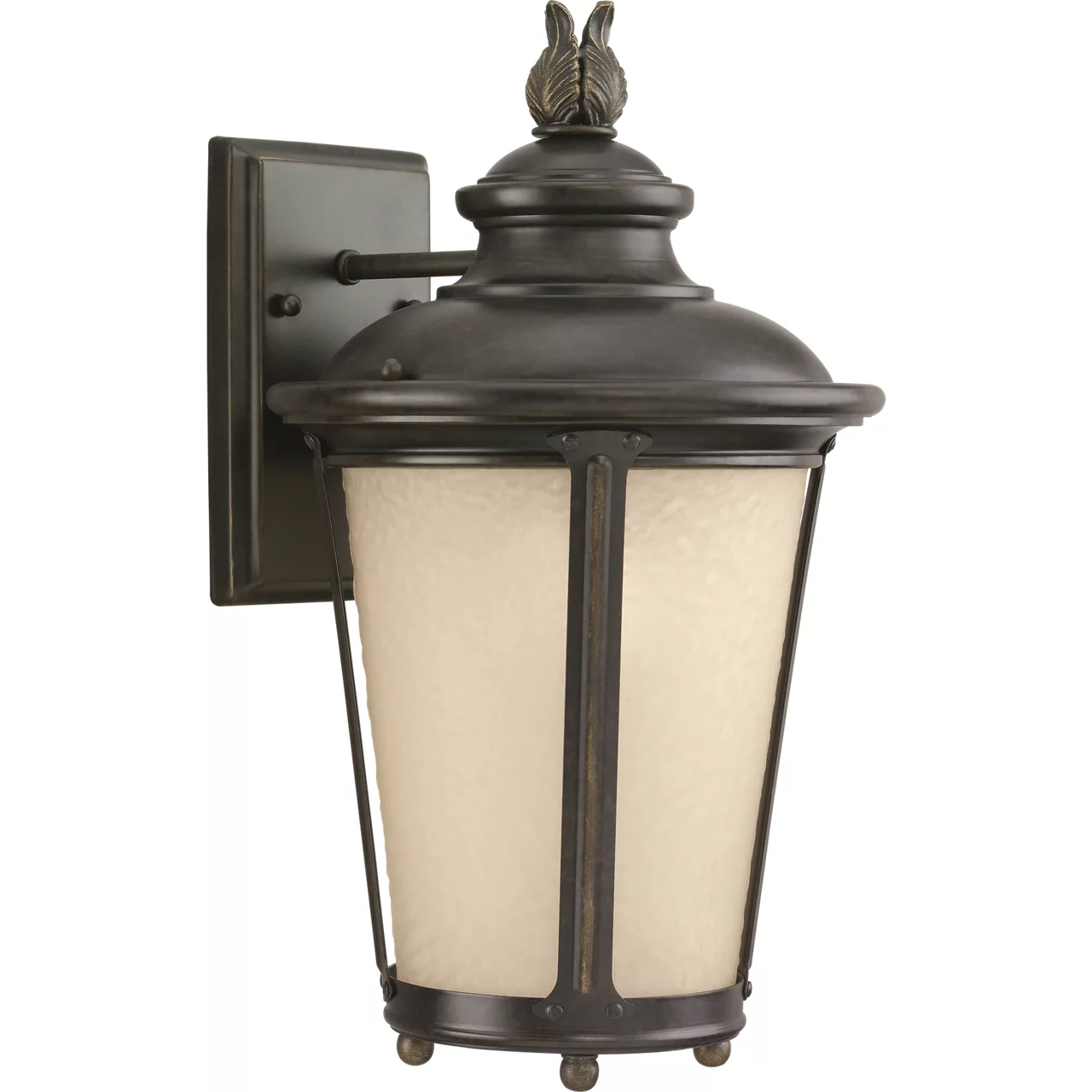 Cape May 1 Light 15.5 inch Burled Iron Outdoor Wall Lantern, Medium