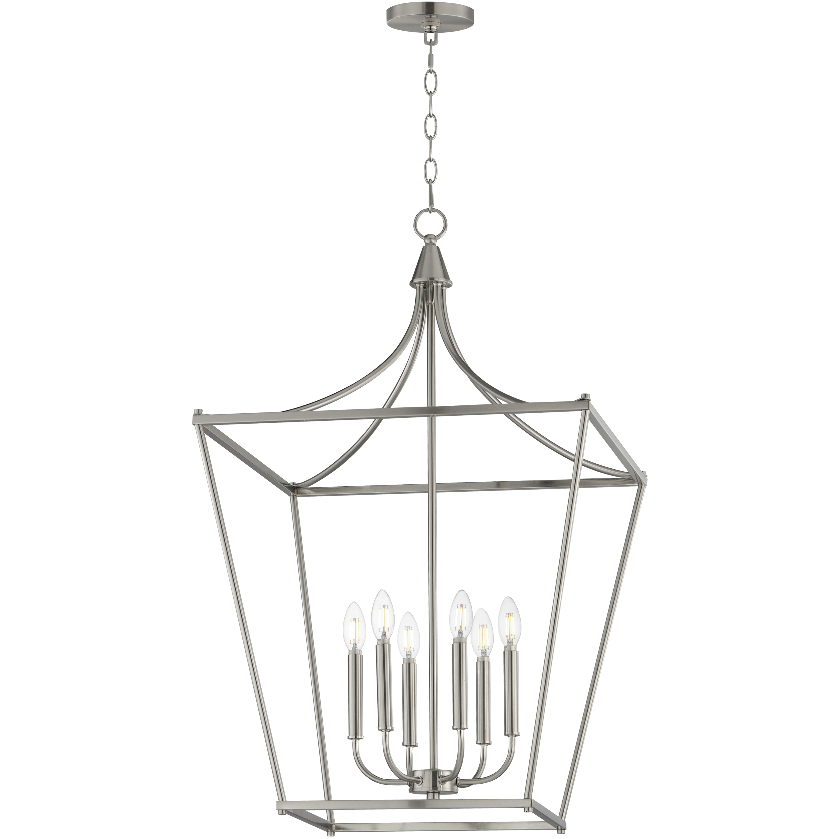 Clifton 6 Light 22 inch Satin Nickel Single Pendant Ceiling Light