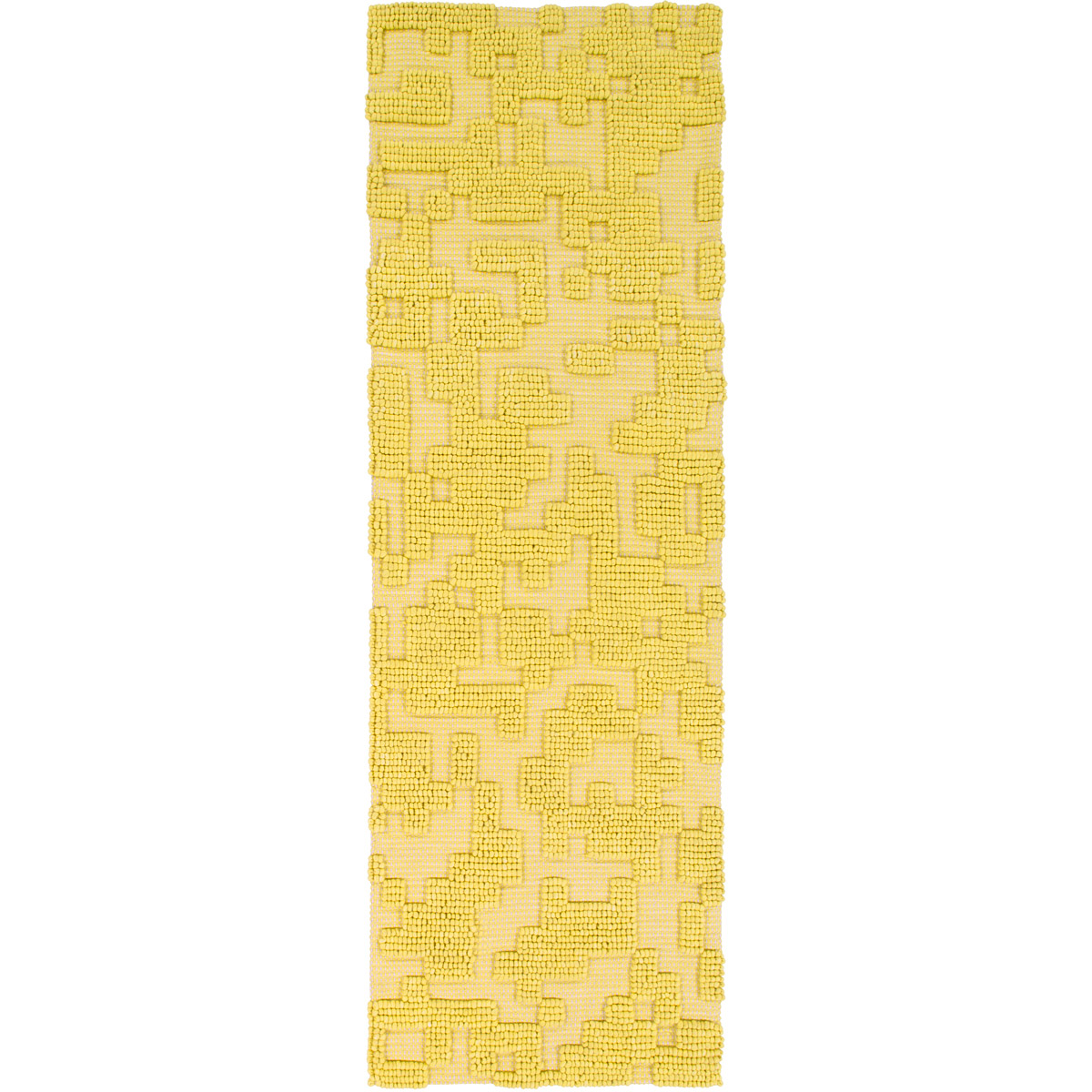 Stencil 36 X 24 inch Bright Yellow Rug