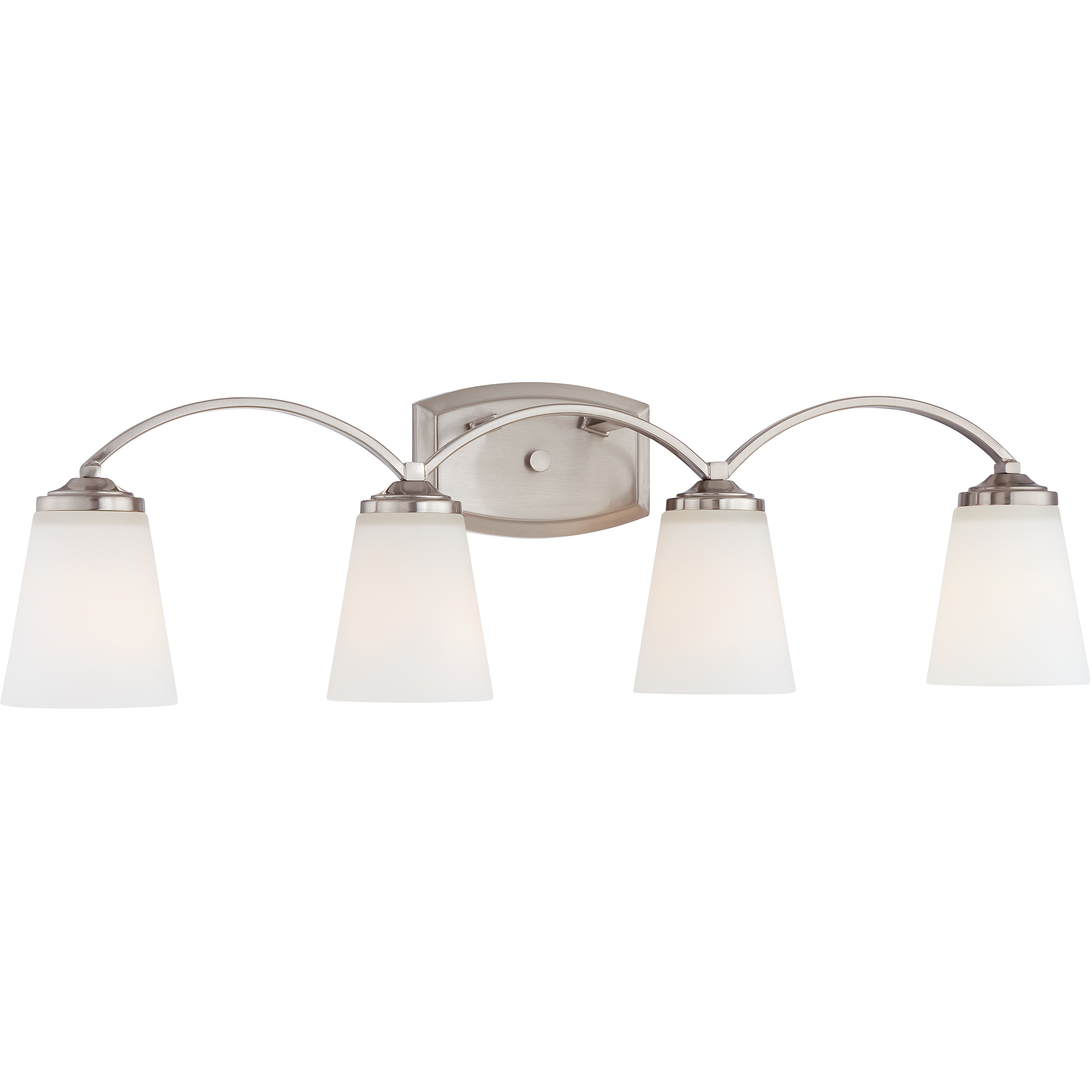 Overland Park 4 Light 31 inch Brushed Nickel Bath Light Wall Light