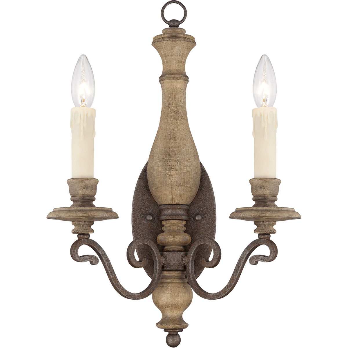 Menard 2 Light 12.75 inch Fossil Stone Sconce Wall Light