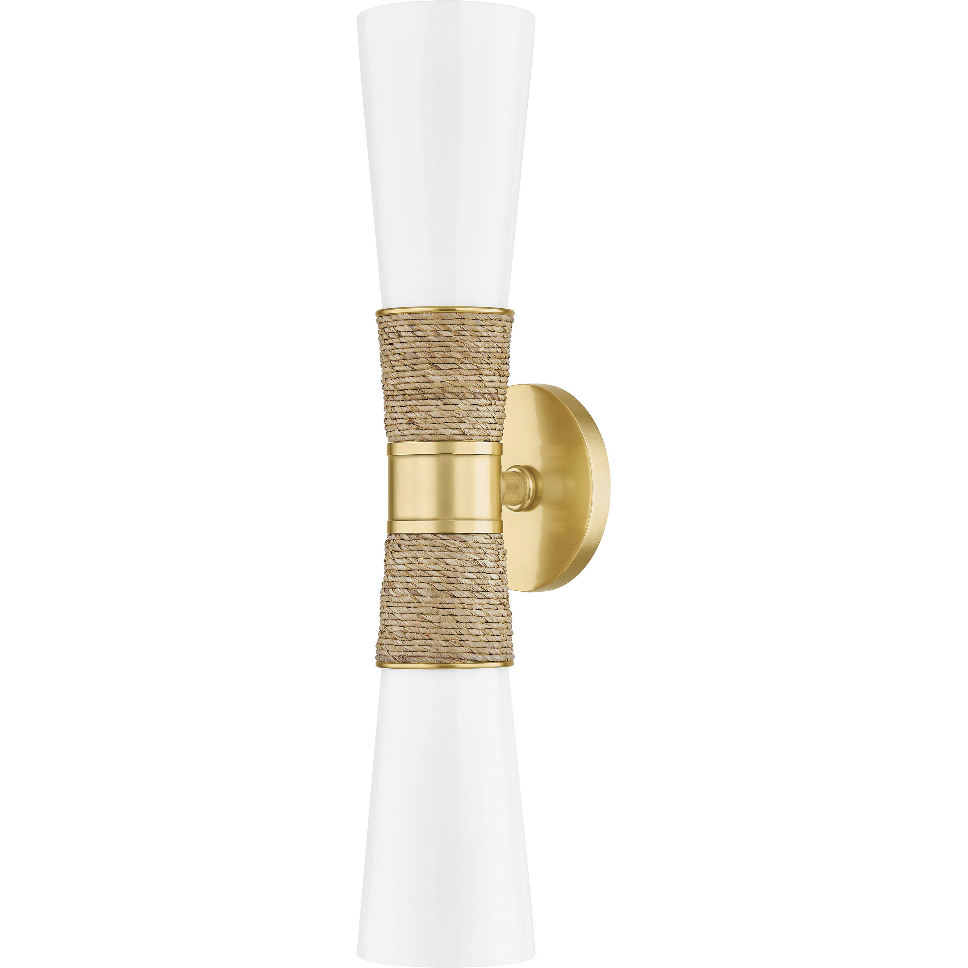 Mica 2 Light 4.75 inch Aged Brass Wall Sconce Wall Light
