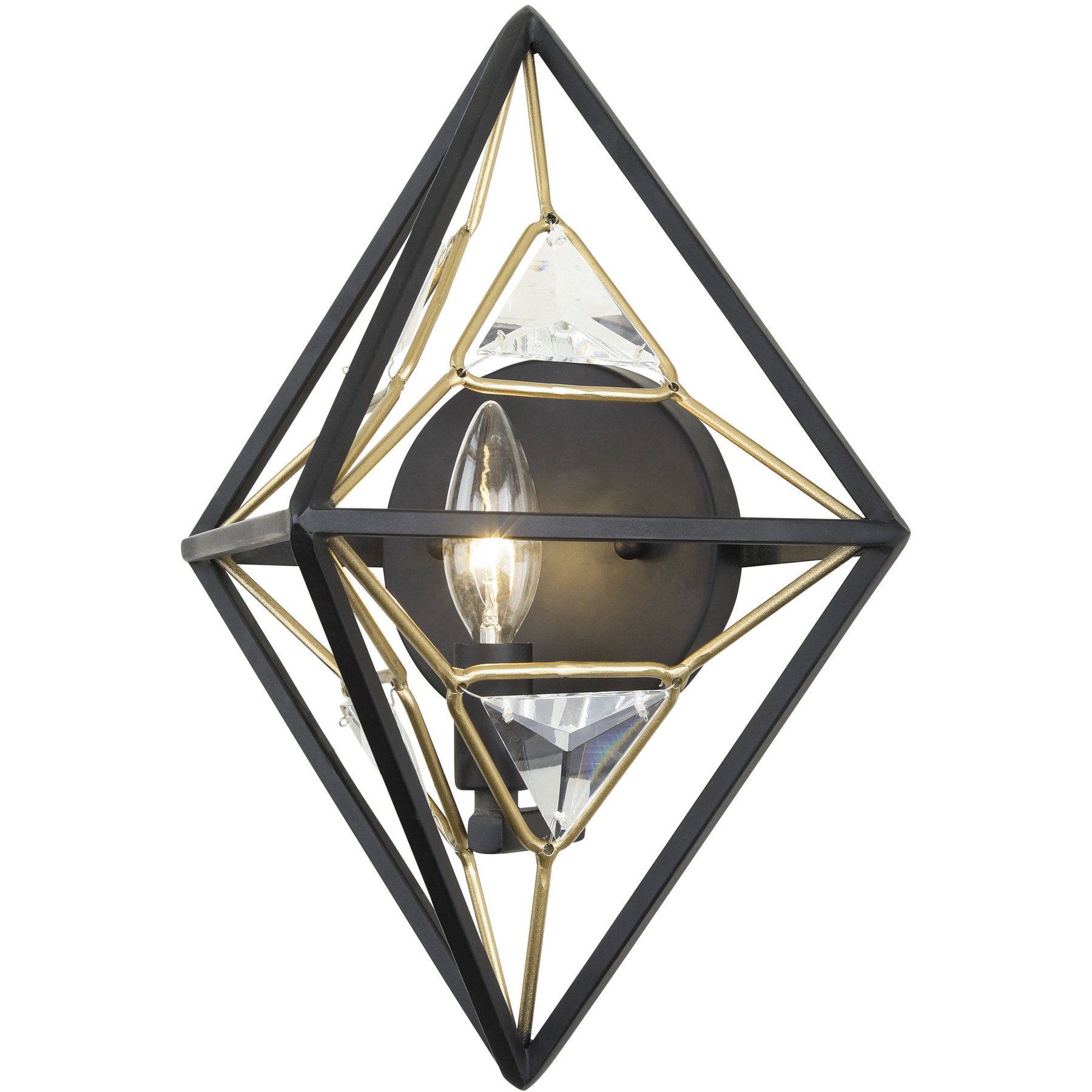 Marcia 1 Light 10.5 inch Matte Black and French Gold Wall Sconce Wall Light