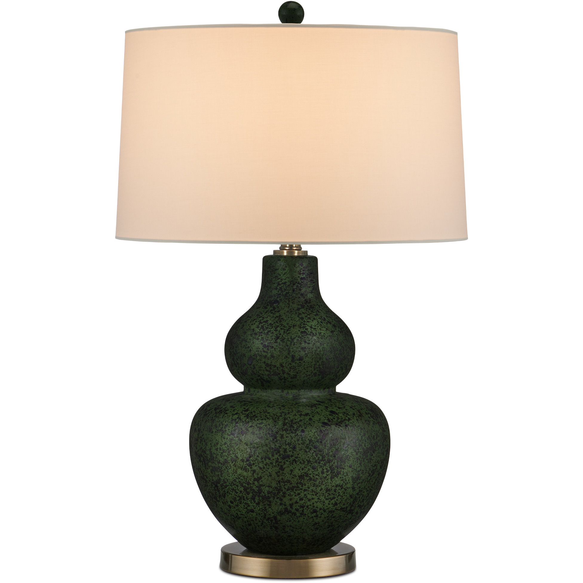Kinnaird 27 inch 150 watt Moss Green and Antique Brass Table Lamp Portable Light
