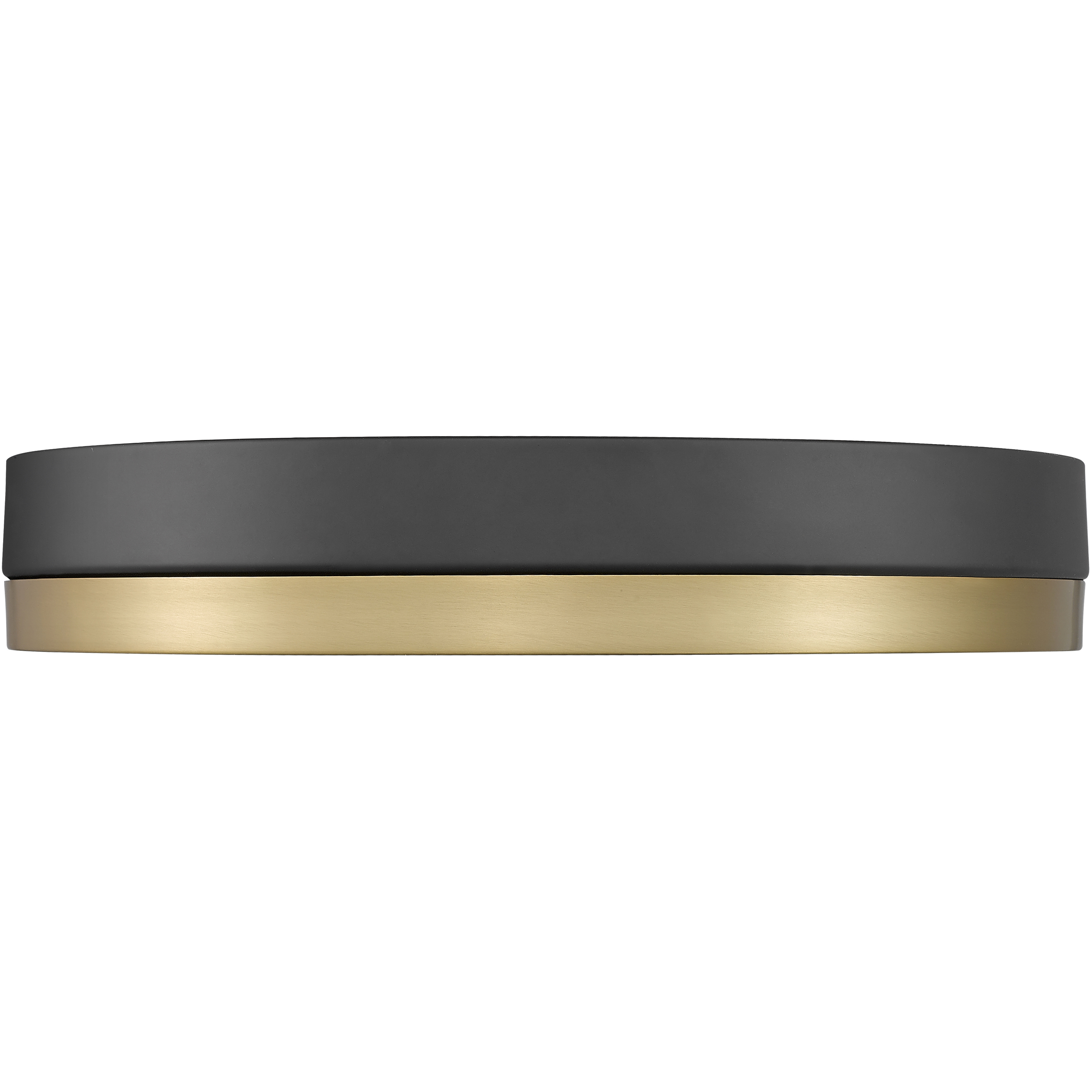 Algar LED 16 inch Matte Black and Modern Gold Flush Mount Ceiling Light