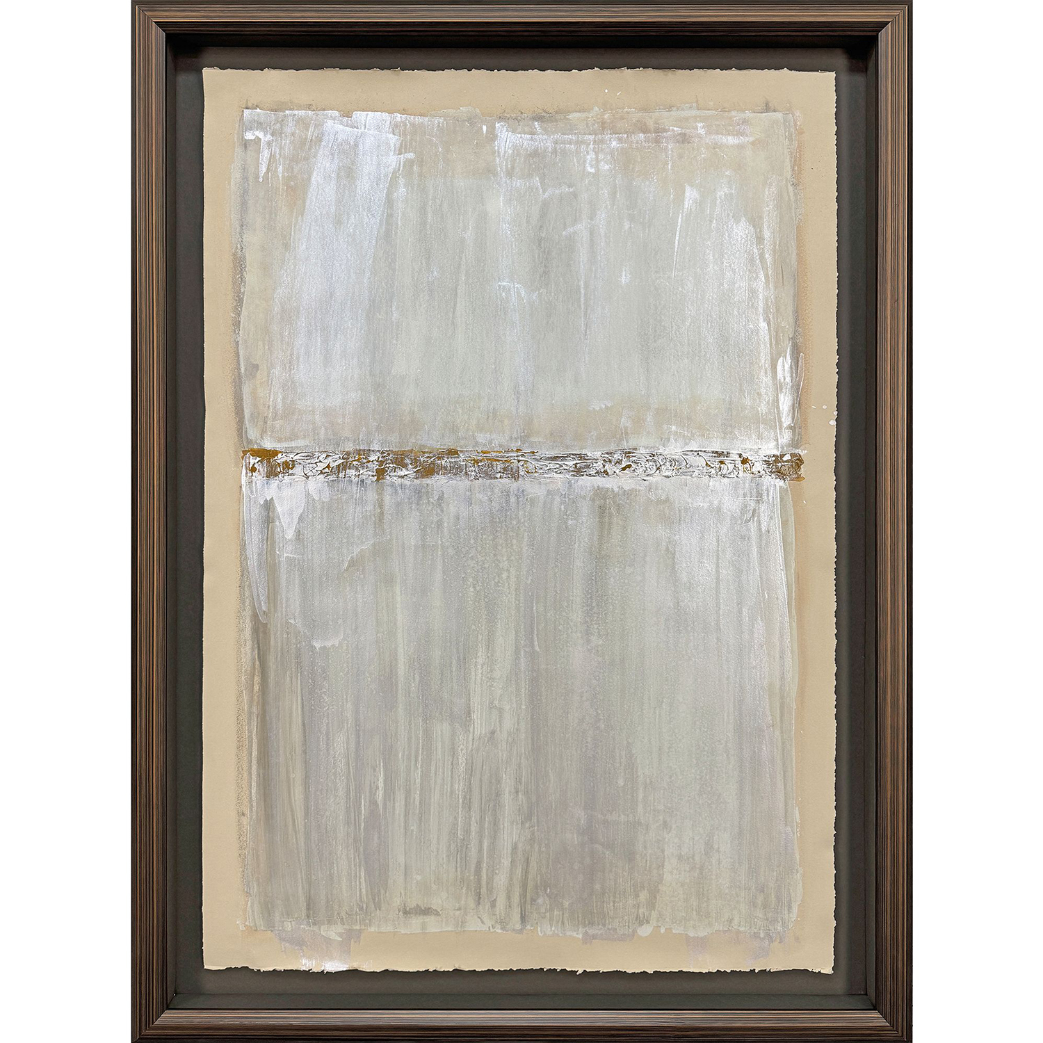 Neutral Bliss Beige and Brown and Metallic Framed Art, The Studio