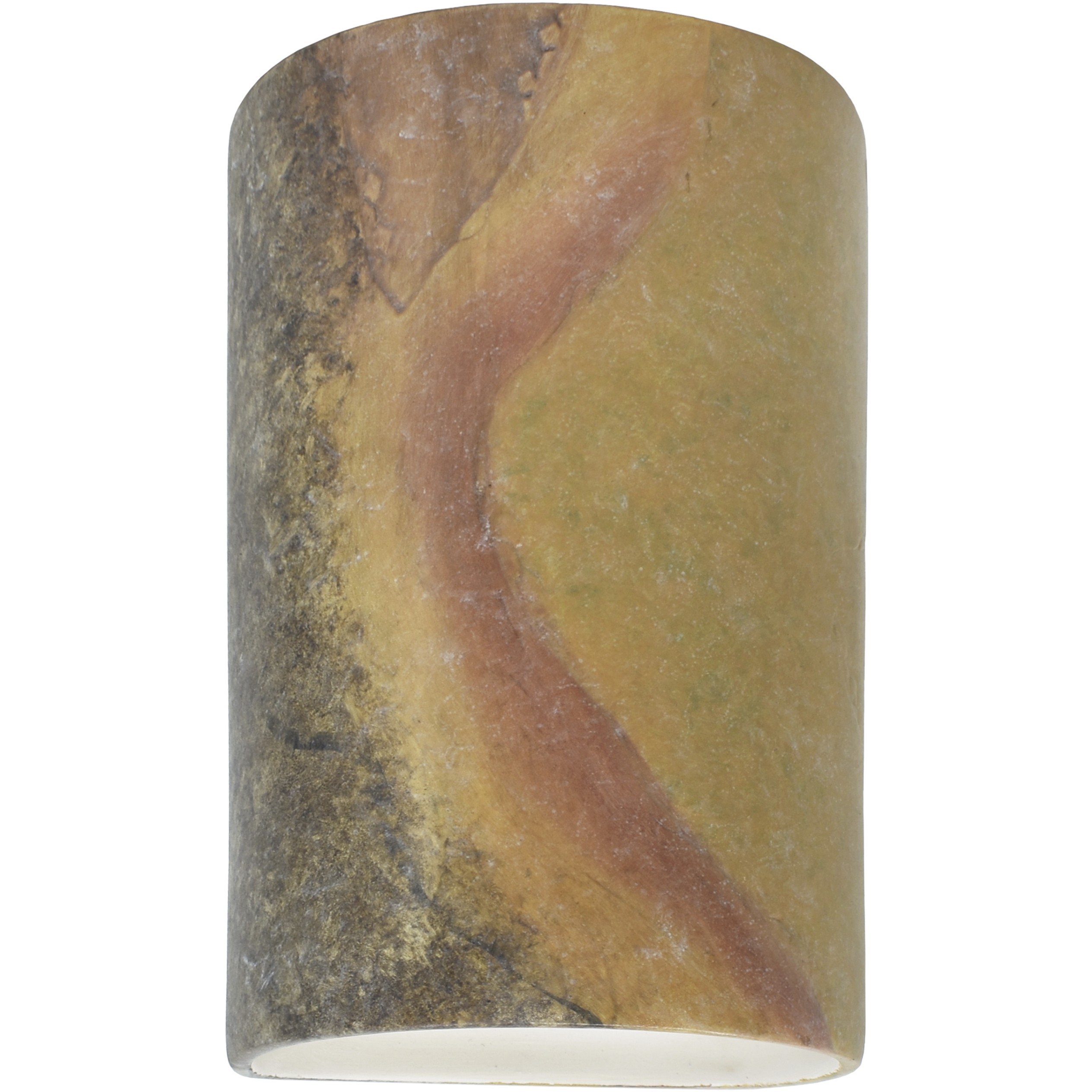 Ambiance Cylinder LED 5.75 inch Harvest Yellow Slate ADA Wall Sconce Wall Light, Small