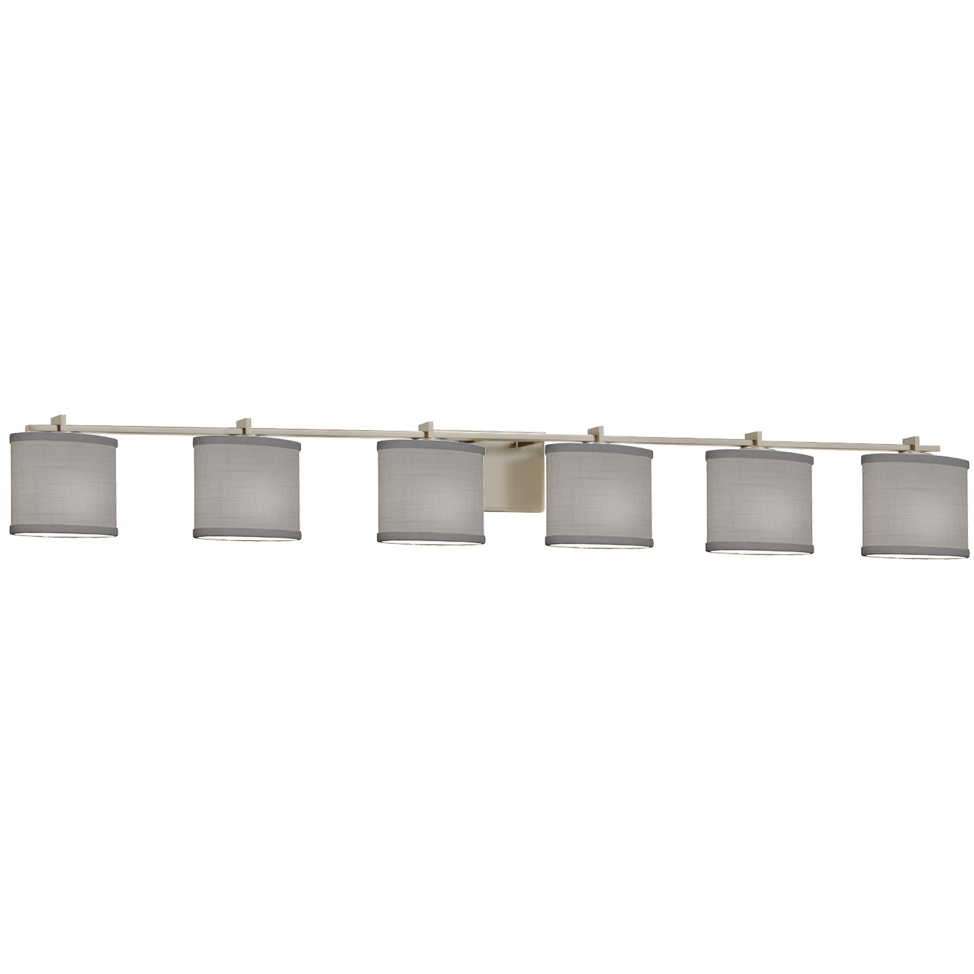 Textile 6 Light 56.5 inch Brushed Nickel Bath Vanity Light Wall Light, Era Family, Choices