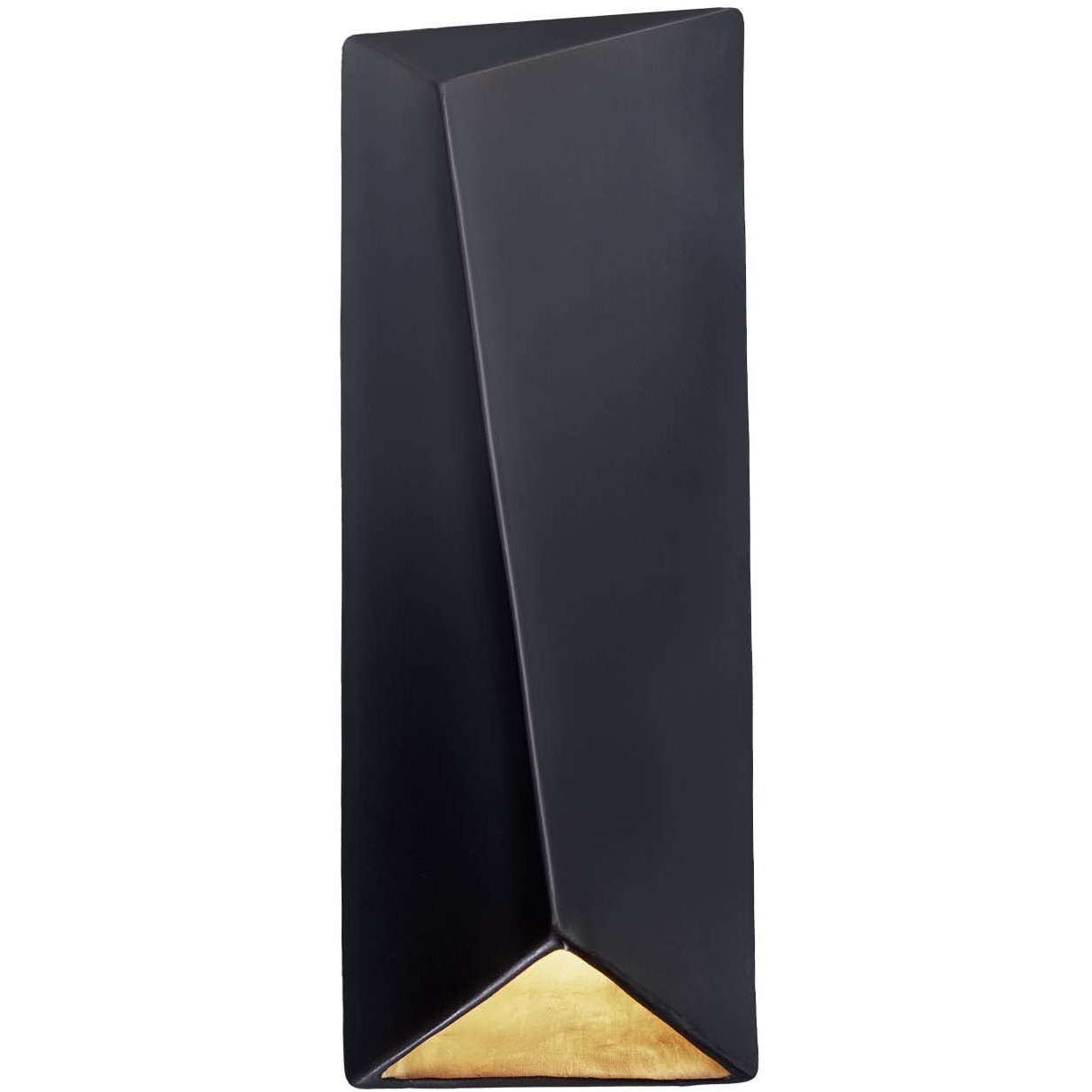 Ambiance Collection LED 22 inch Carbon Matte Black/Champagne Gold Outdoor Wall Sconce