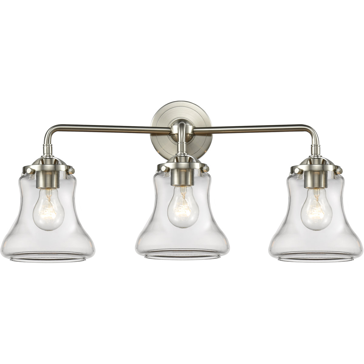Nouveau Bellmont LED 24 inch Oil Rubbed Bronze Bath Vanity Light Wall Light in Matte White Glass, Nouveau
