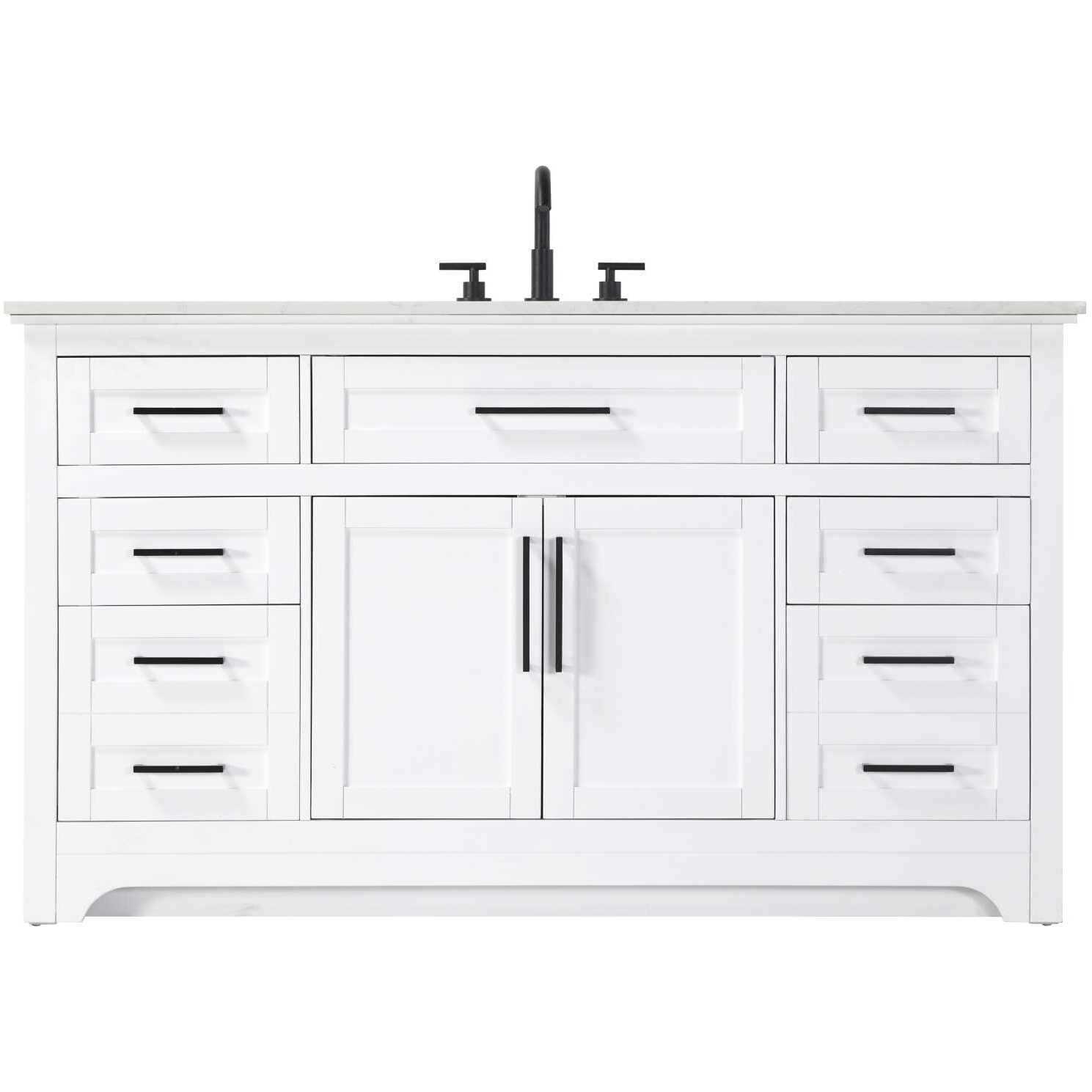 Remington 60 X 35 inch White Bathroom Vanity Cabinet