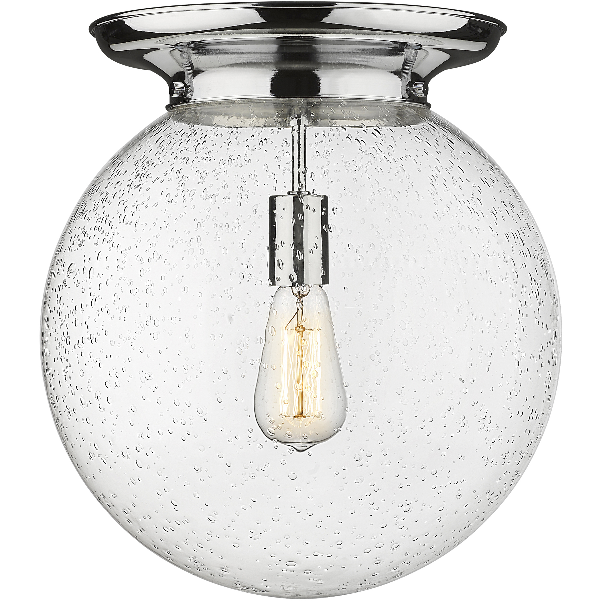Beacon 1 Light 14 inch Polished Chrome Flush Mount Ceiling Light